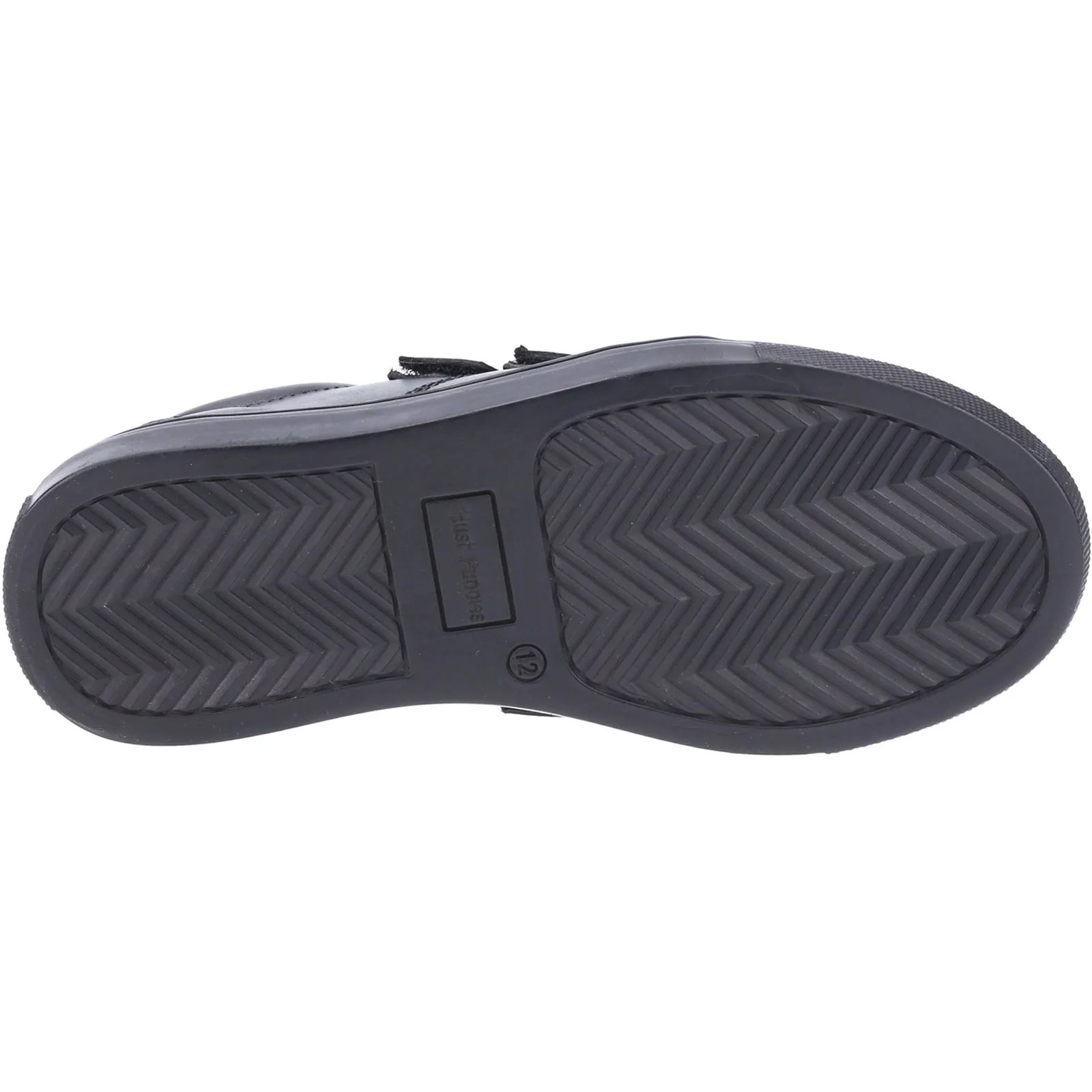 Hush Puppies Santos Youth Boys Black Leather Shoes - Image 3