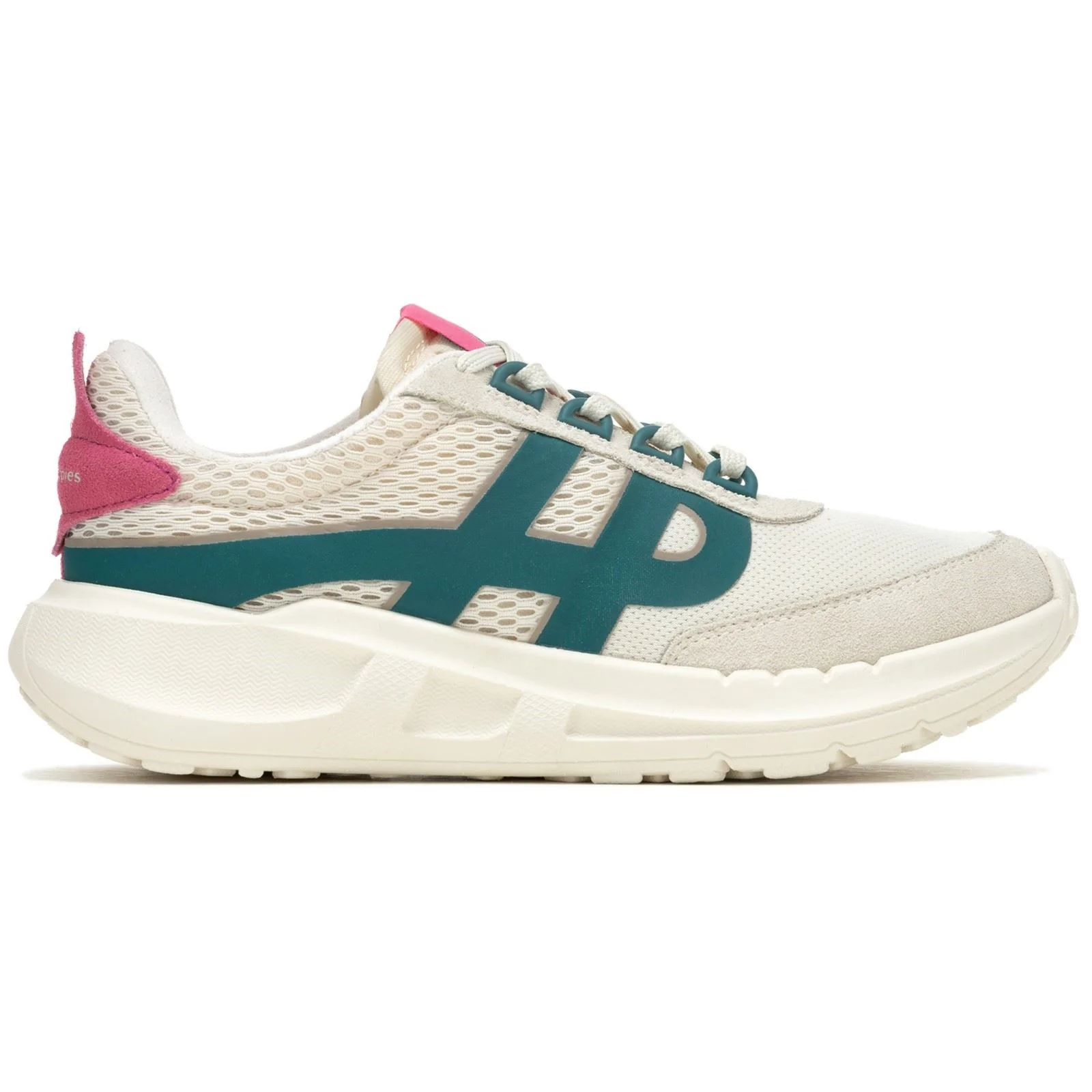 Hush Puppies Seventy8 Retro Runner Suede Women's Stone/Pink Trainers - Image 6