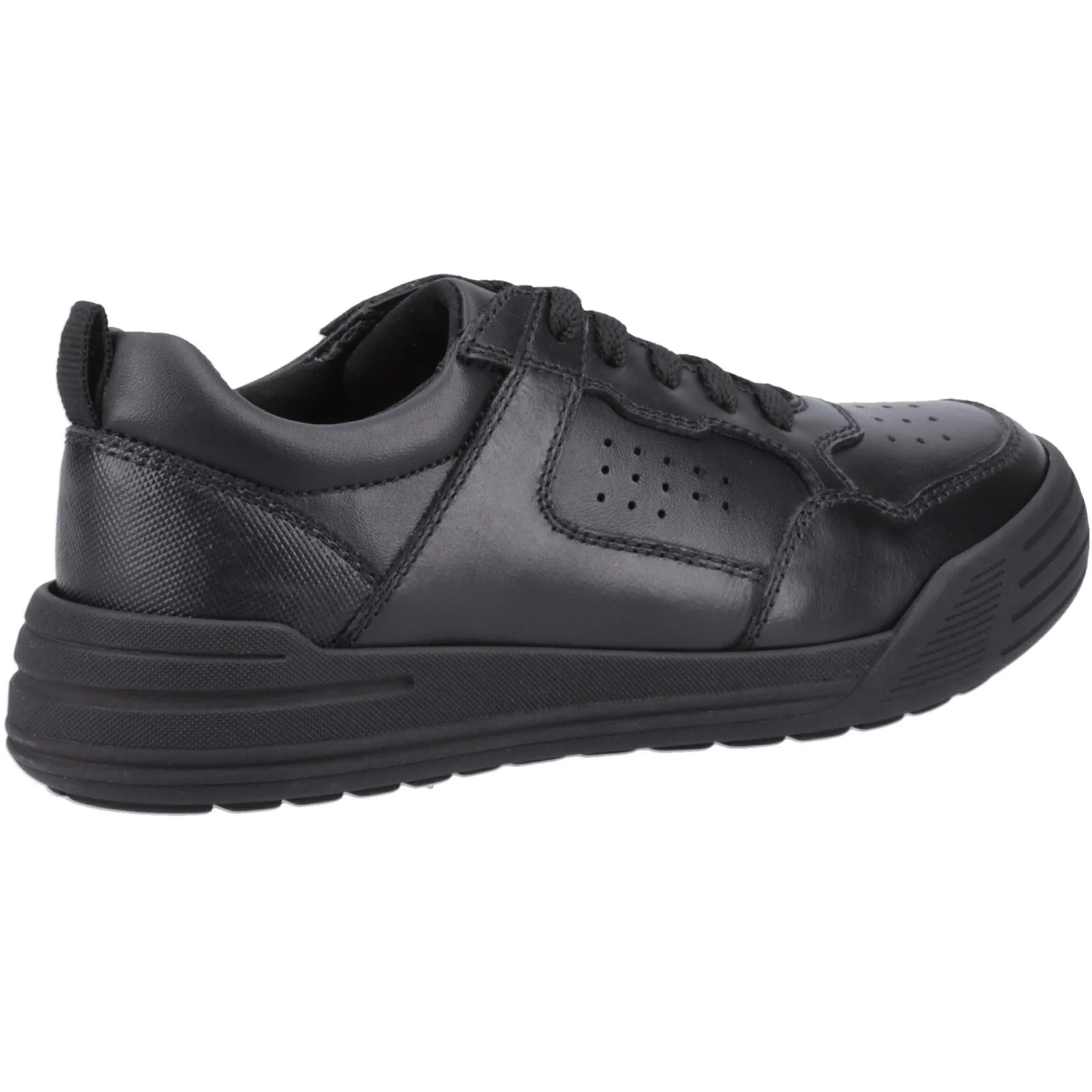 Hush Puppies Shane Leather Junior Black Lace-Up Shoes - Image 2