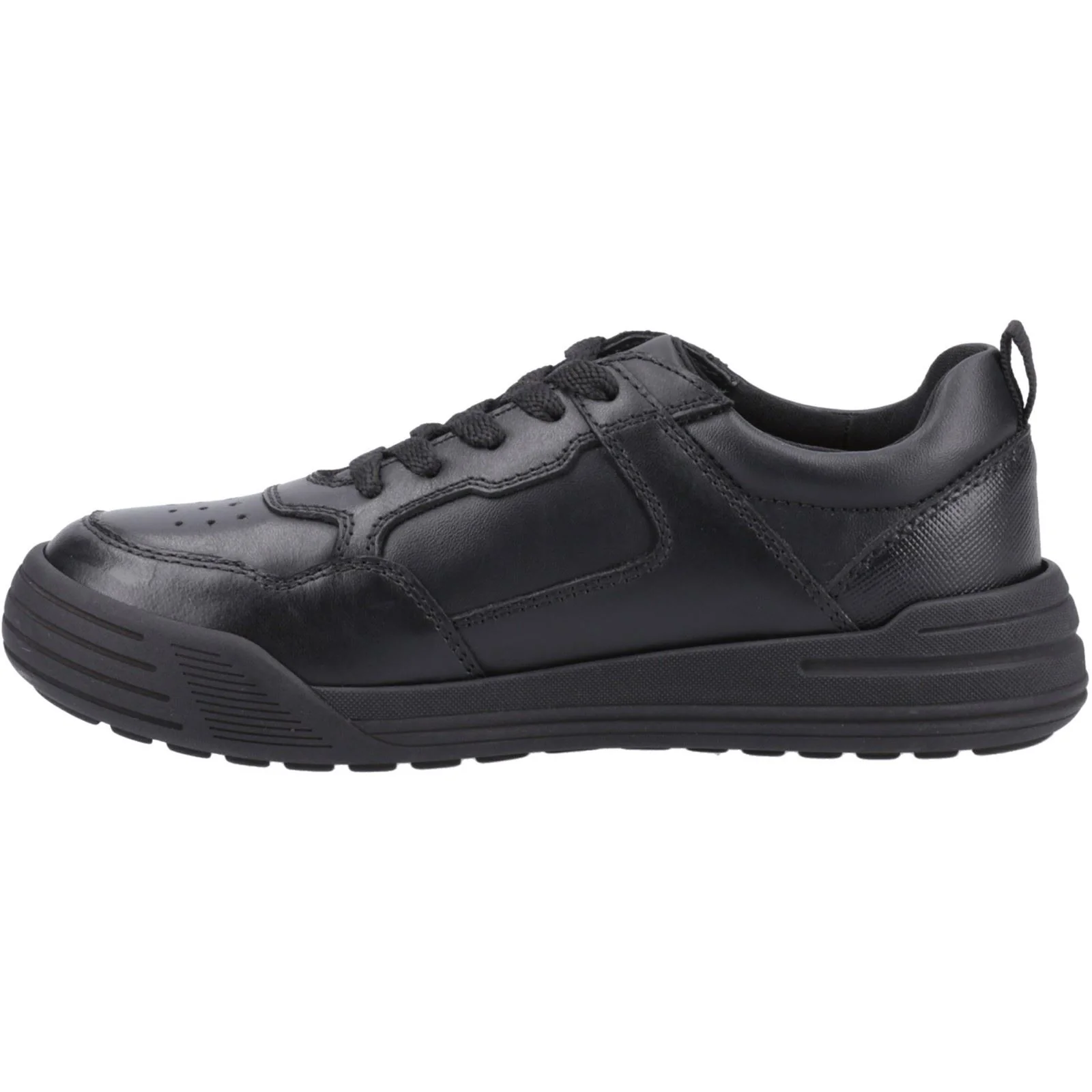 Hush Puppies Shane Leather Junior Black Lace-Up Shoes - Image 4