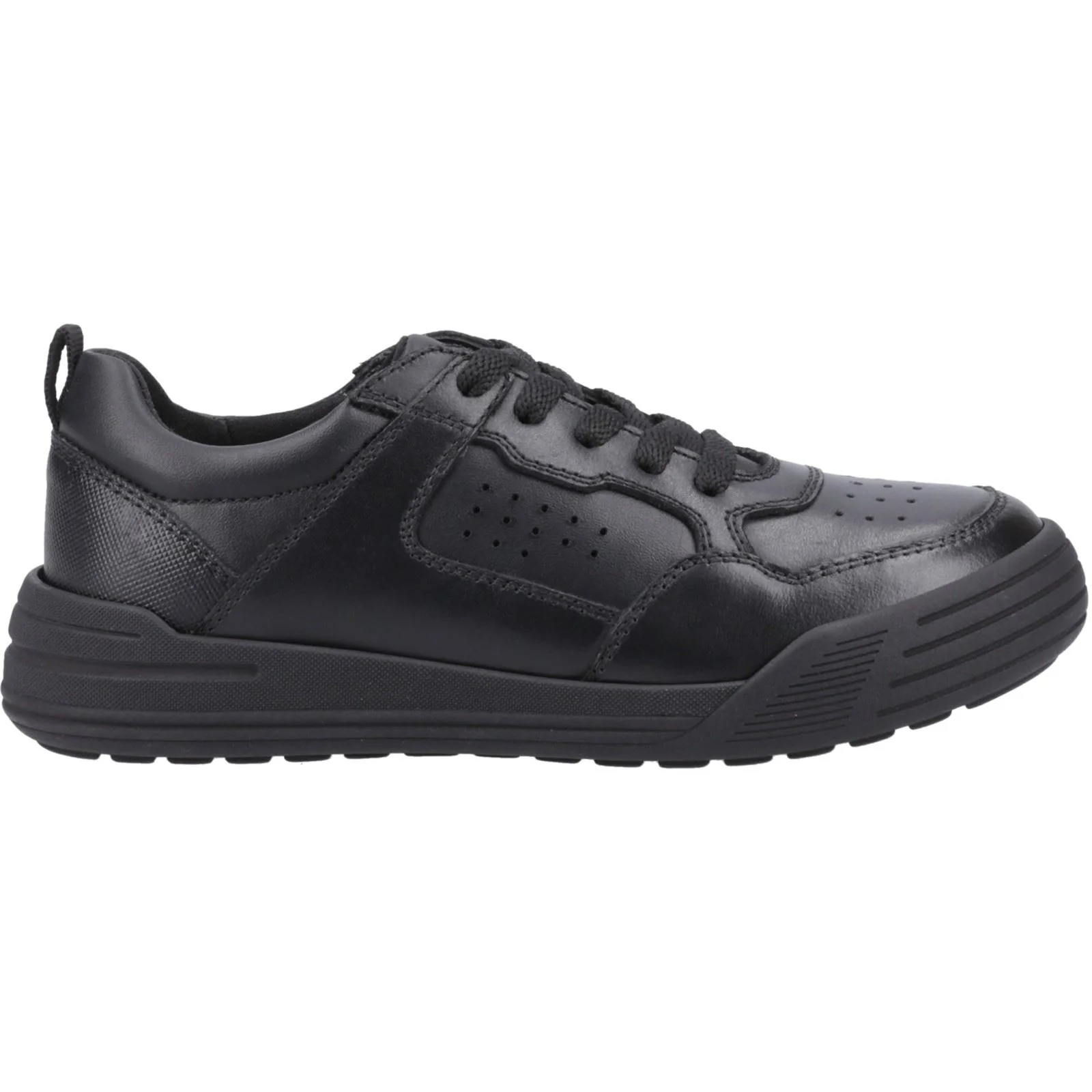 Hush Puppies Shane Leather Junior Black Lace-Up Shoes - Image 5