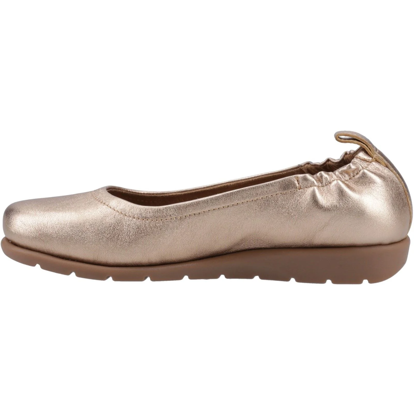 Hush Puppies Skylar Leather Women's Gold Flats - Image 4
