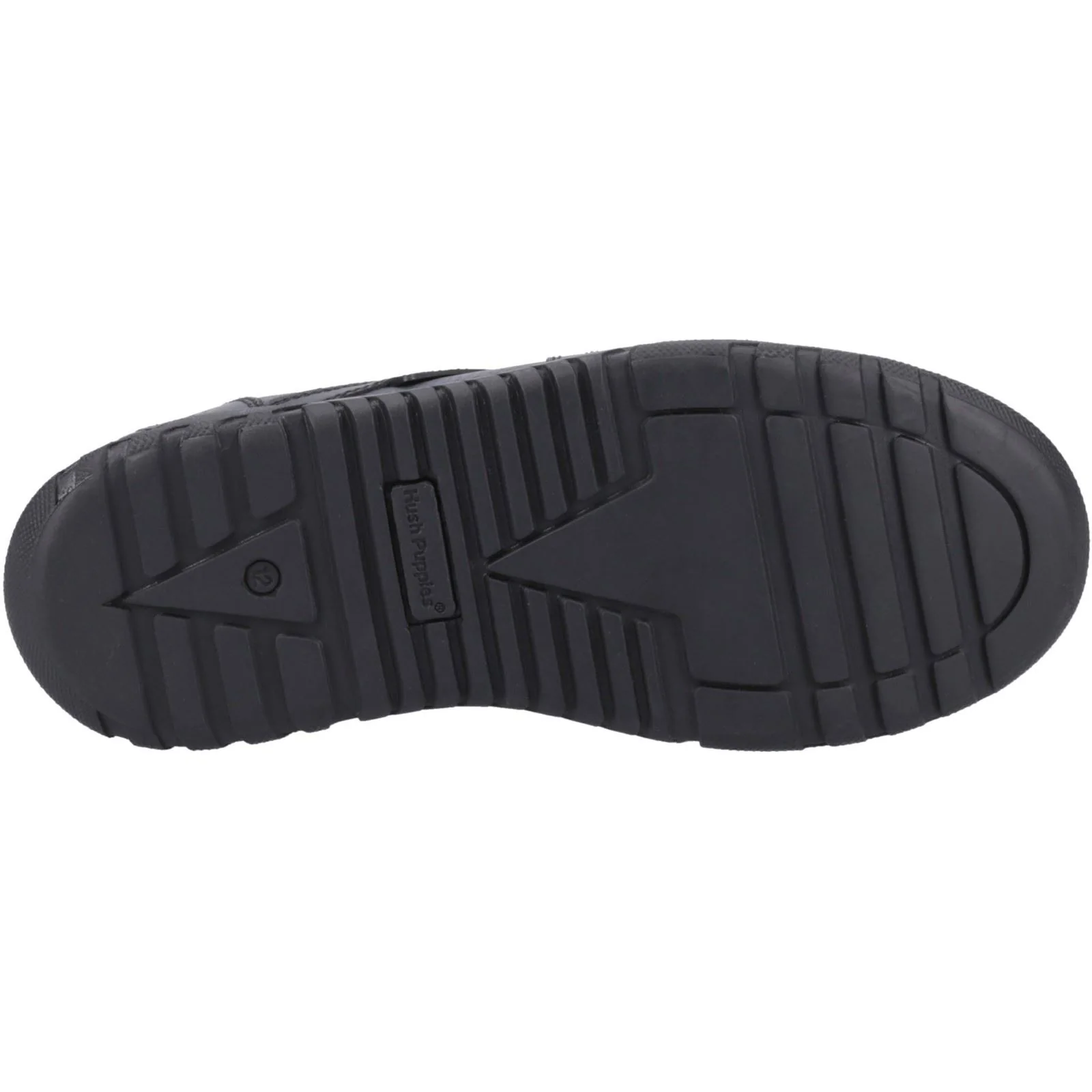 Hush Puppies Spencer Leather Junior Black Shoes - Image 3