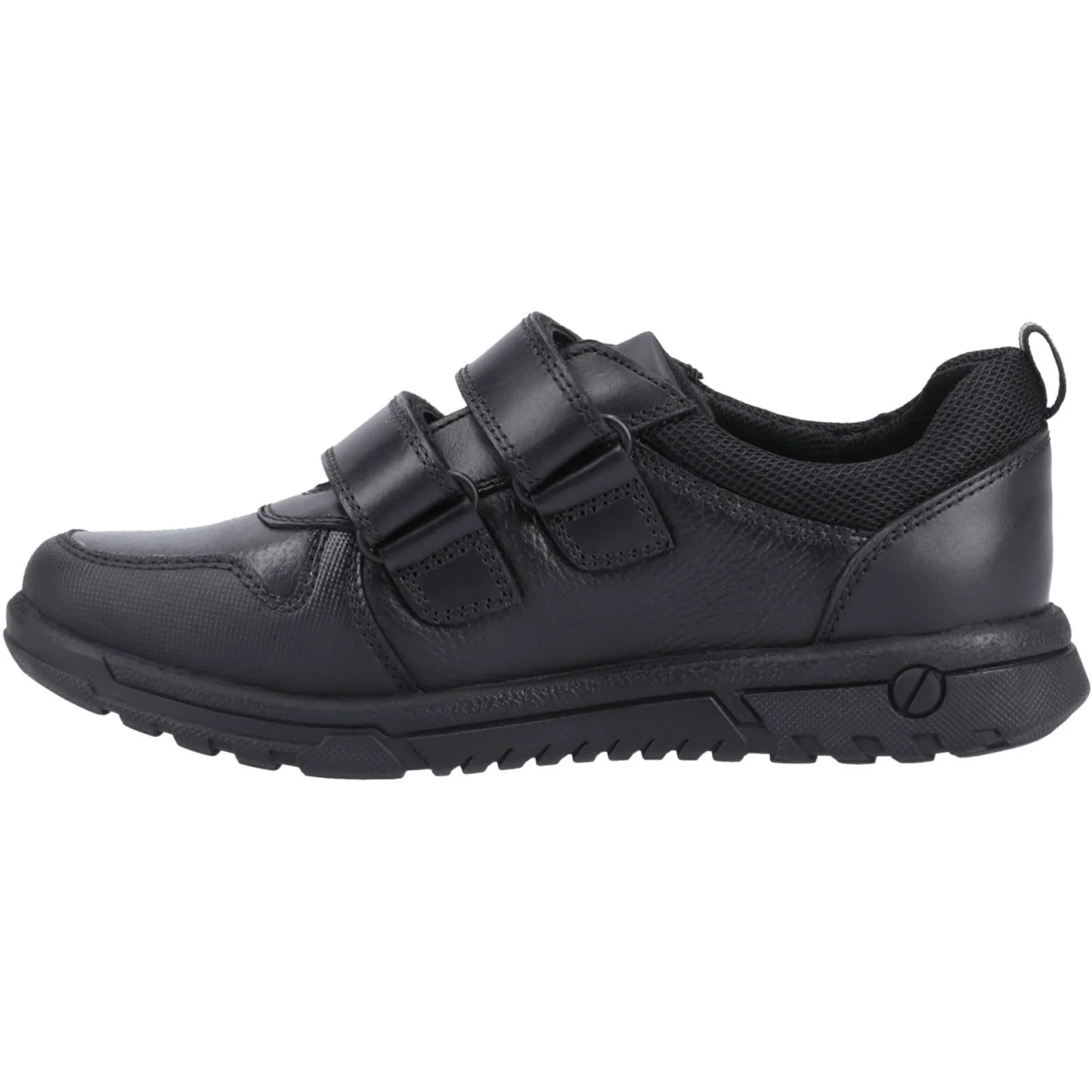 Hush Puppies Spencer Leather Junior Black Shoes - Image 4