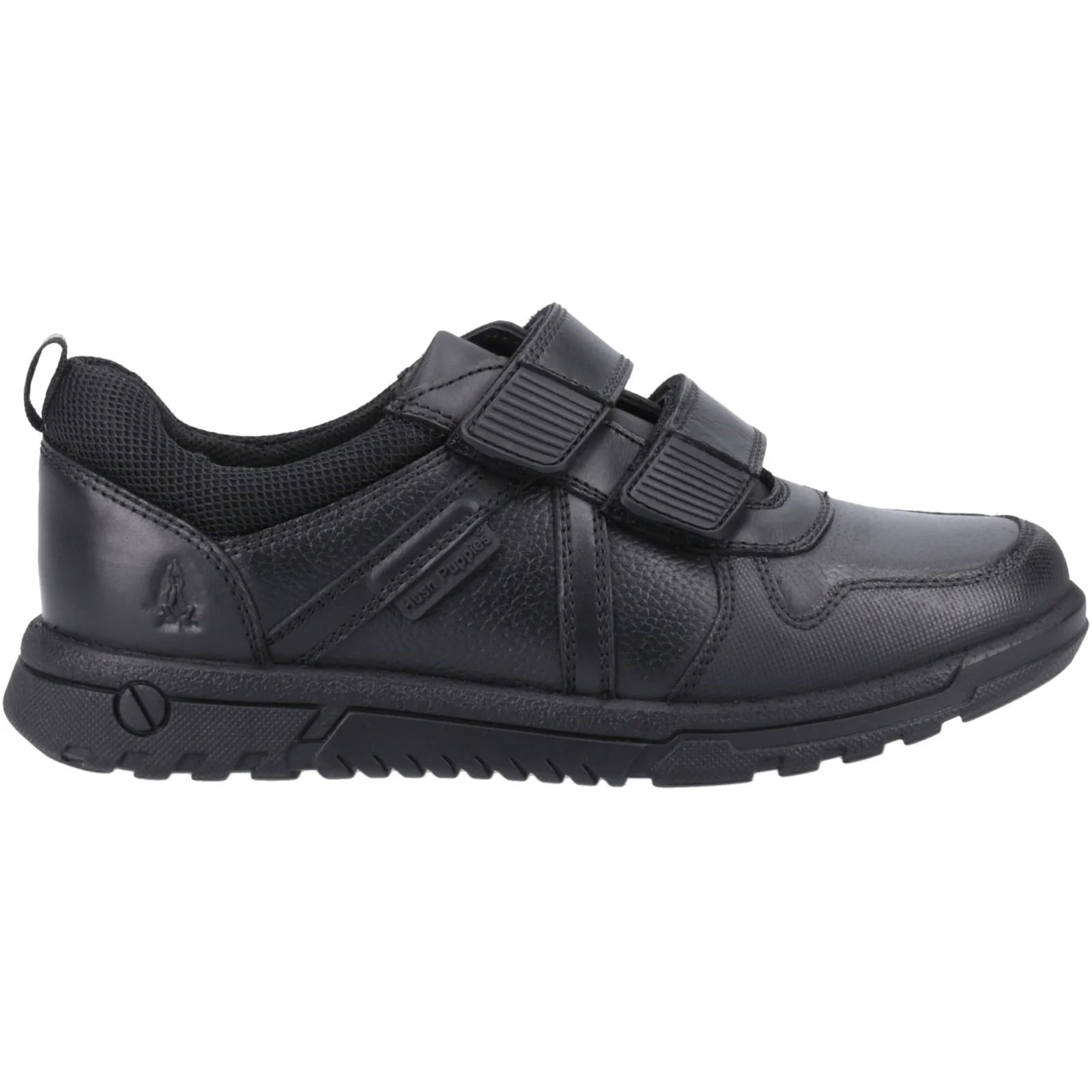 Hush Puppies Spencer Leather Junior Black Shoes - Image 5