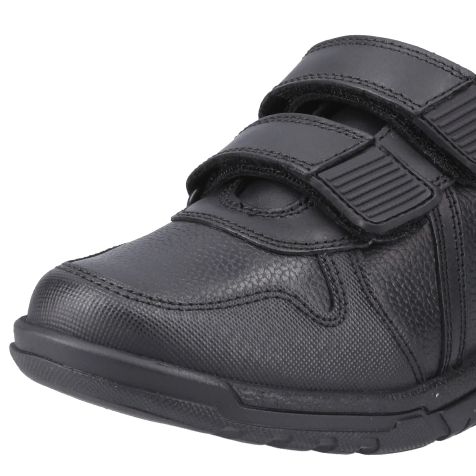Hush Puppies Spencer Leather Junior Black Shoes - Image 9