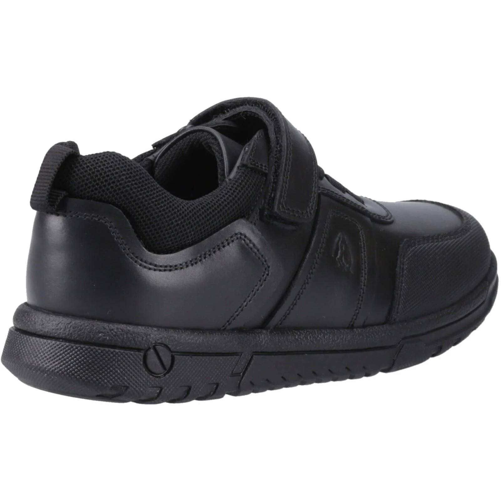Hush Puppies Sutton Bungee Leather Junior Black Lace-Up Shoes - Image 2