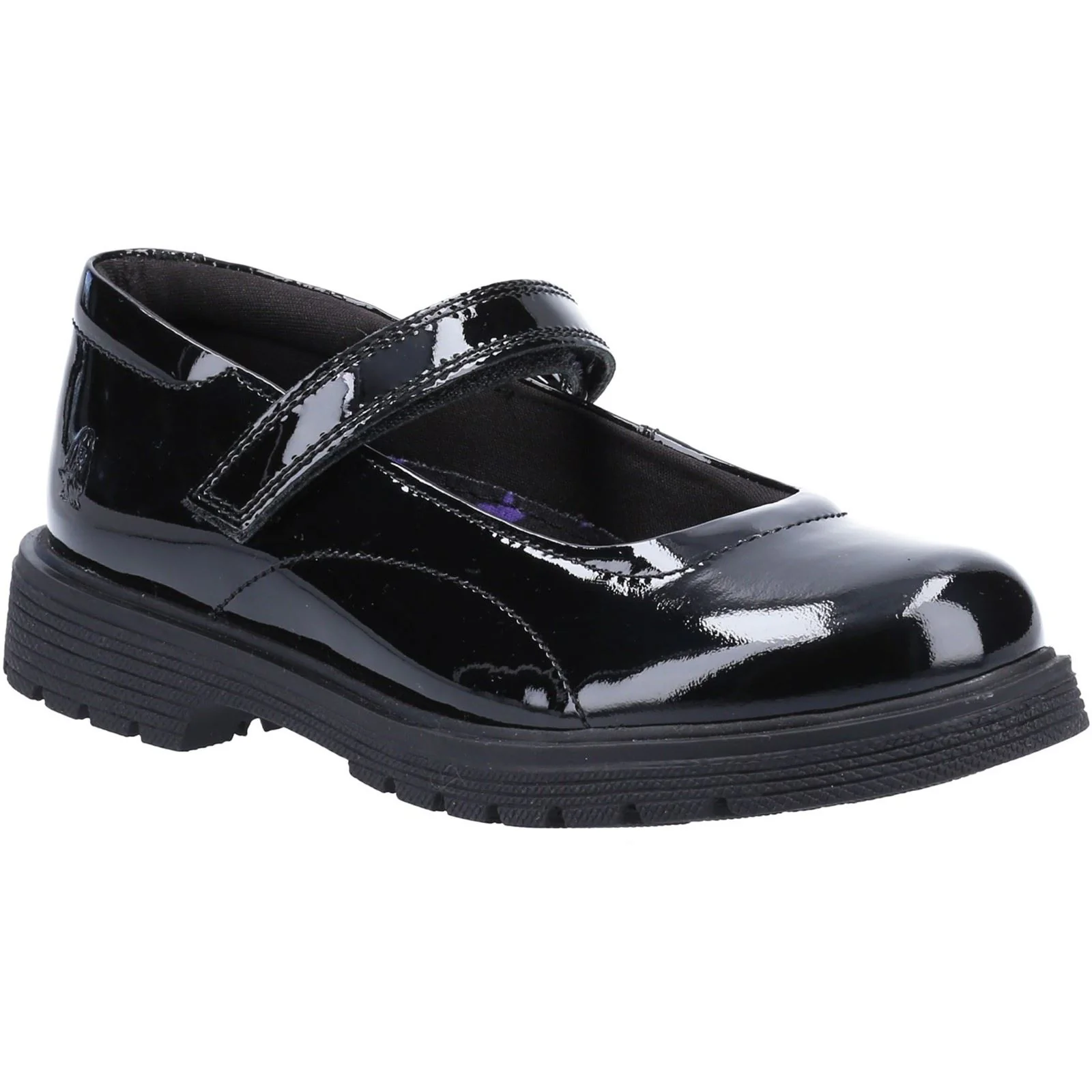 Hush Puppies Tally Patent Leather Youth Patent Black Shoes
