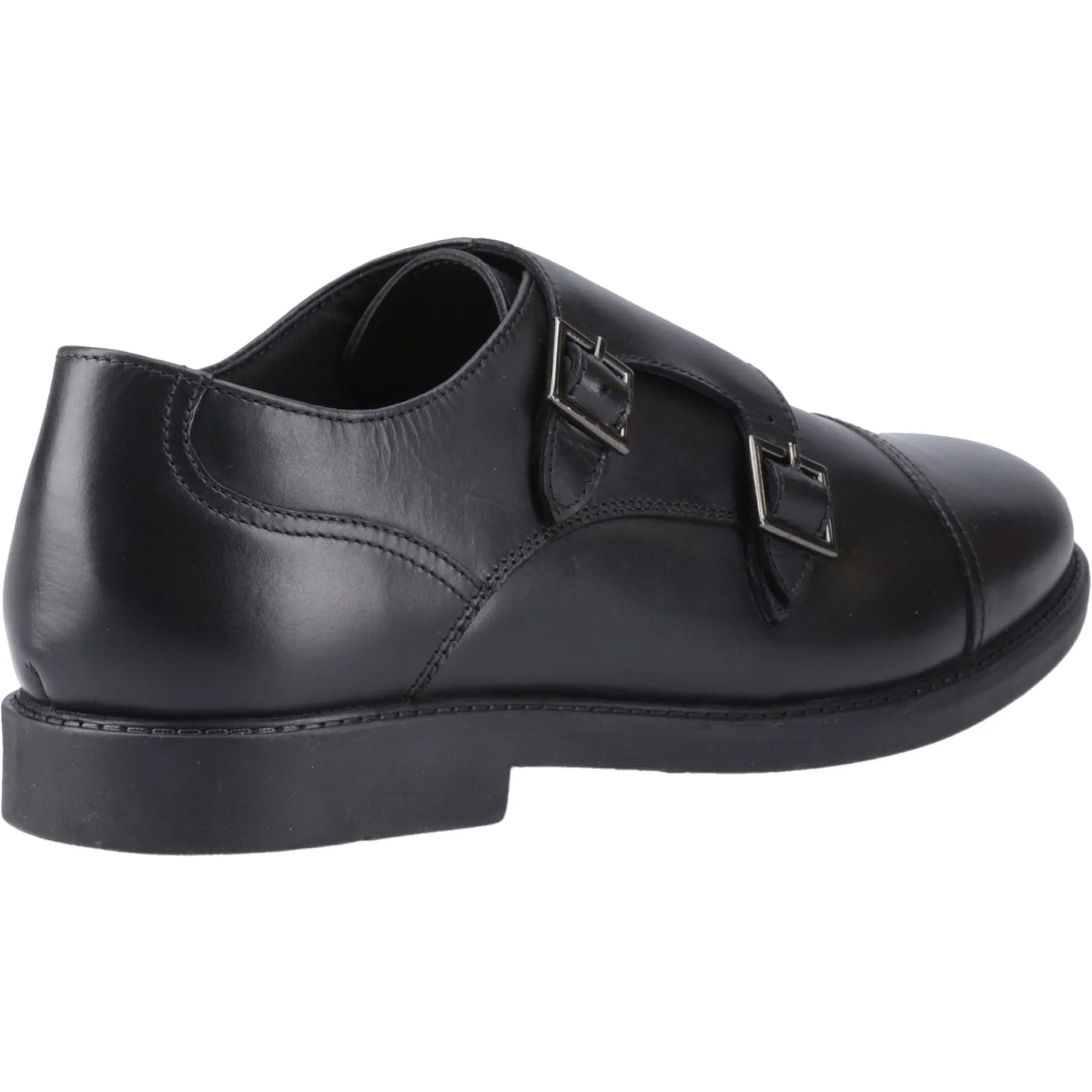 Hush Puppies Tim Monk Leather Youth Black Shoes - Image 2