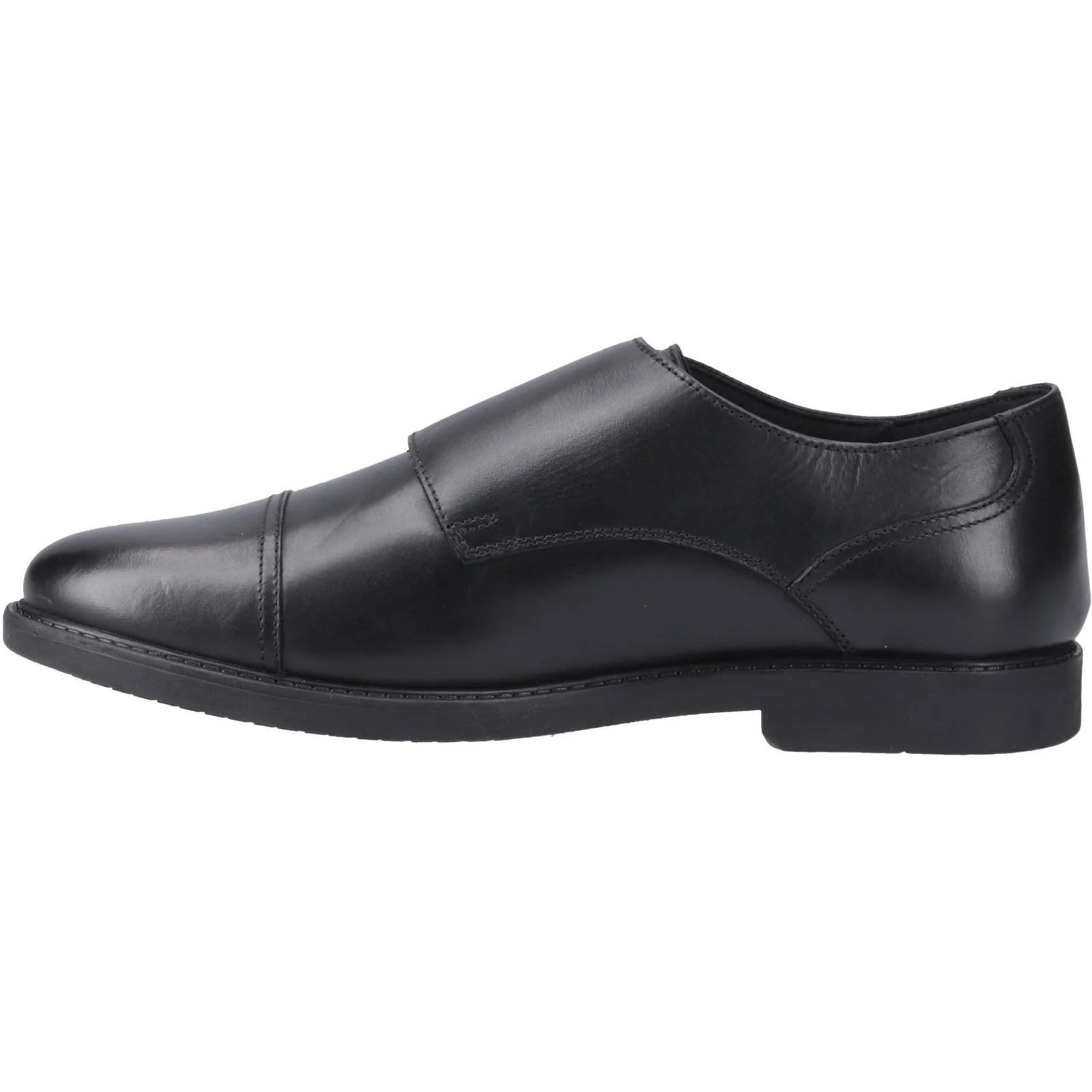 Hush Puppies Tim Monk Leather Youth Black Shoes - Image 4
