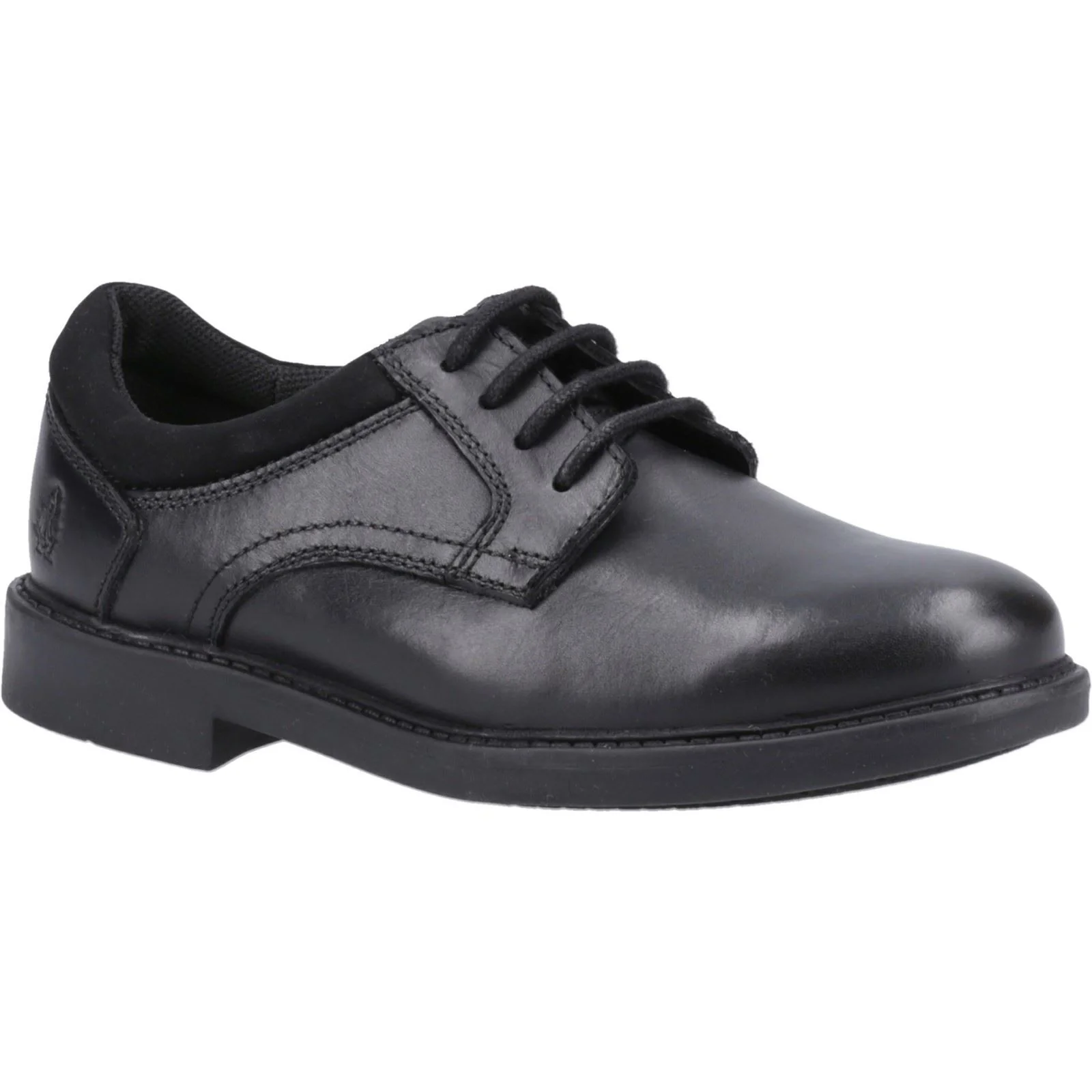 Hush Puppies Tommy Leather Youth Black Shoes