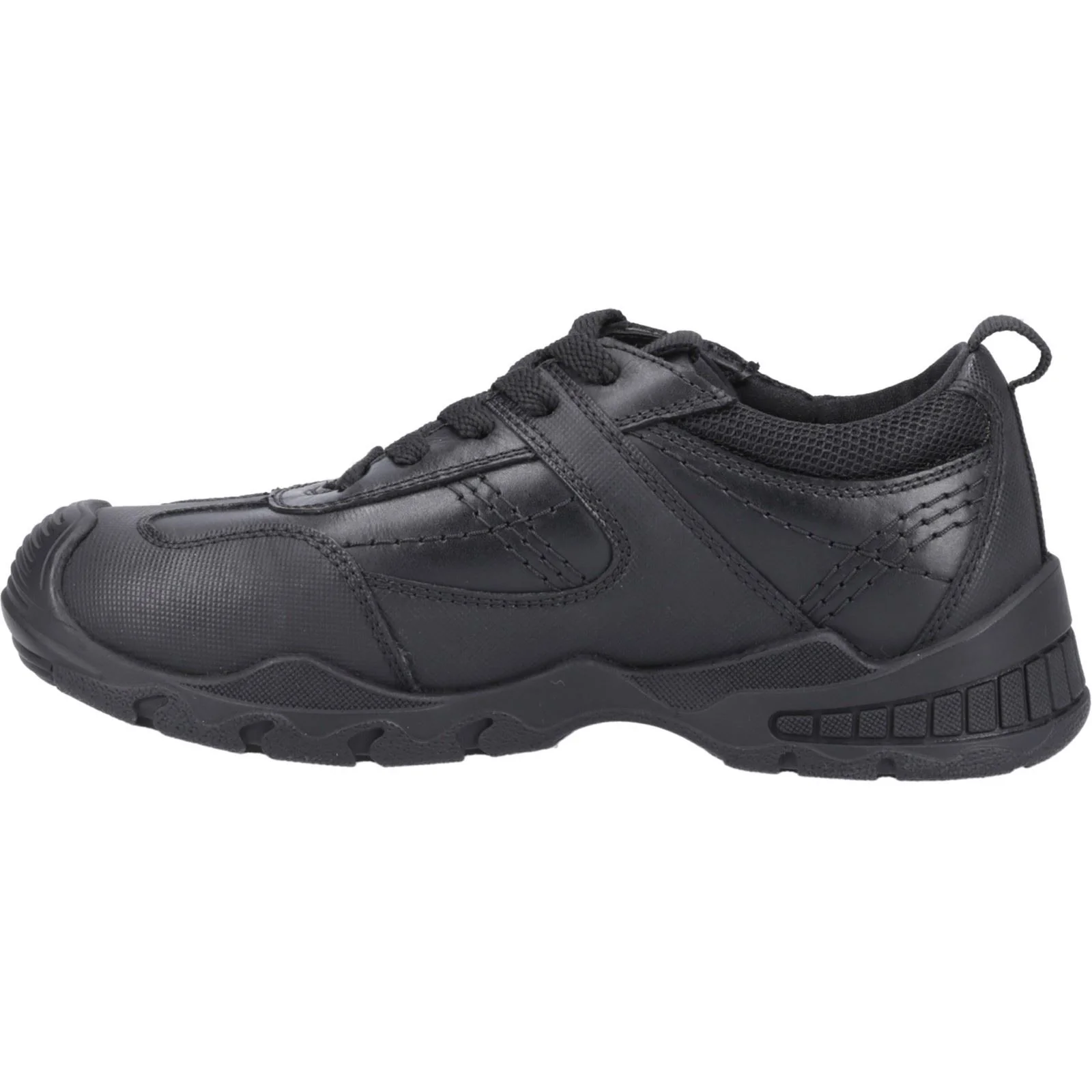 Hush Puppies Travis Leather Youth Black Lace-Up Shoes - Image 4