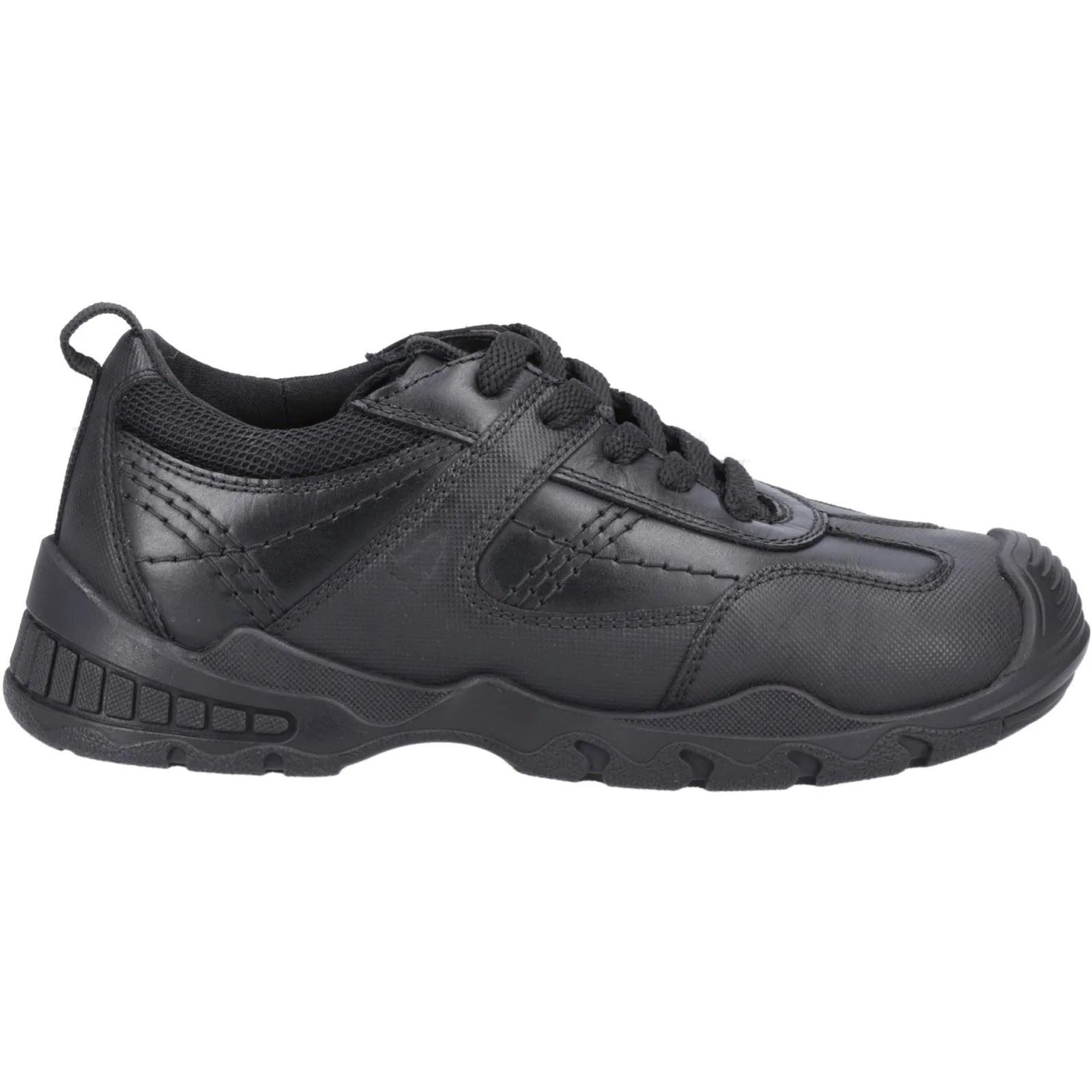 Hush Puppies Travis Leather Youth Black Lace-Up Shoes - Image 5