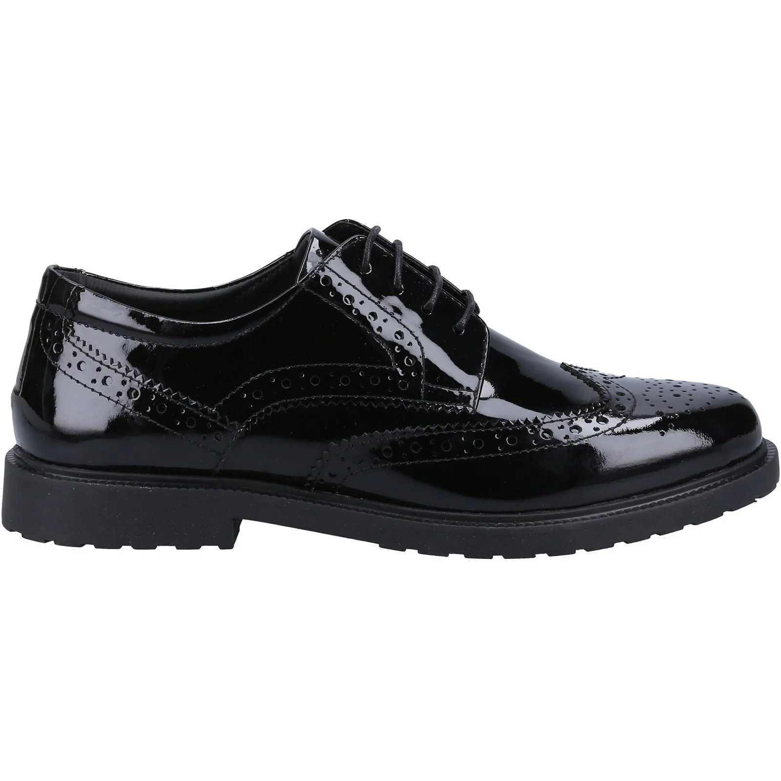 Hush Puppies Women's Verity Brogue in Patent Black - Image 4