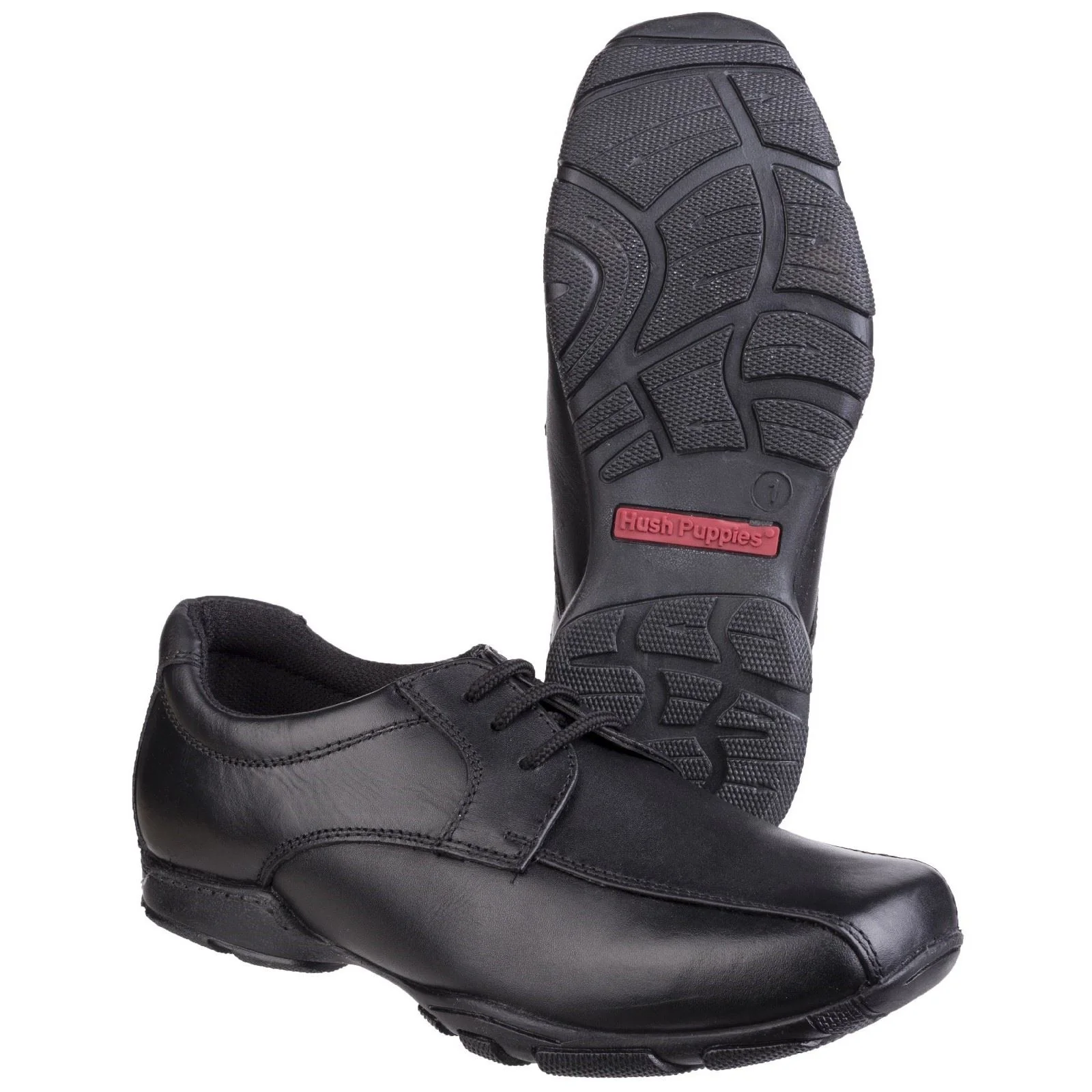 Hush Puppies Vincente Youth Boys Black Leather Loafers - Image 3