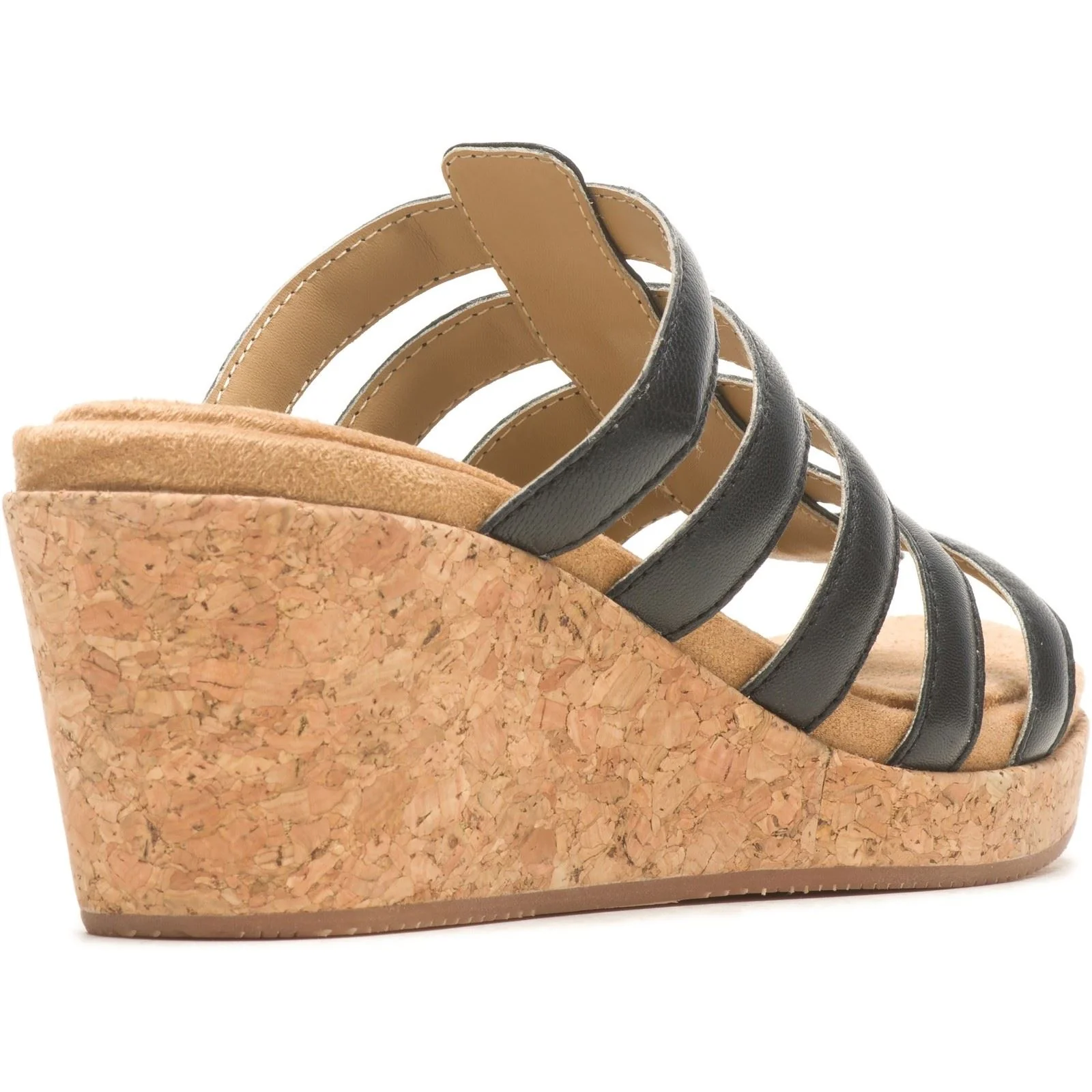 Hush Puppies Willow Slide Leather Women's Black Wedges - Image 2