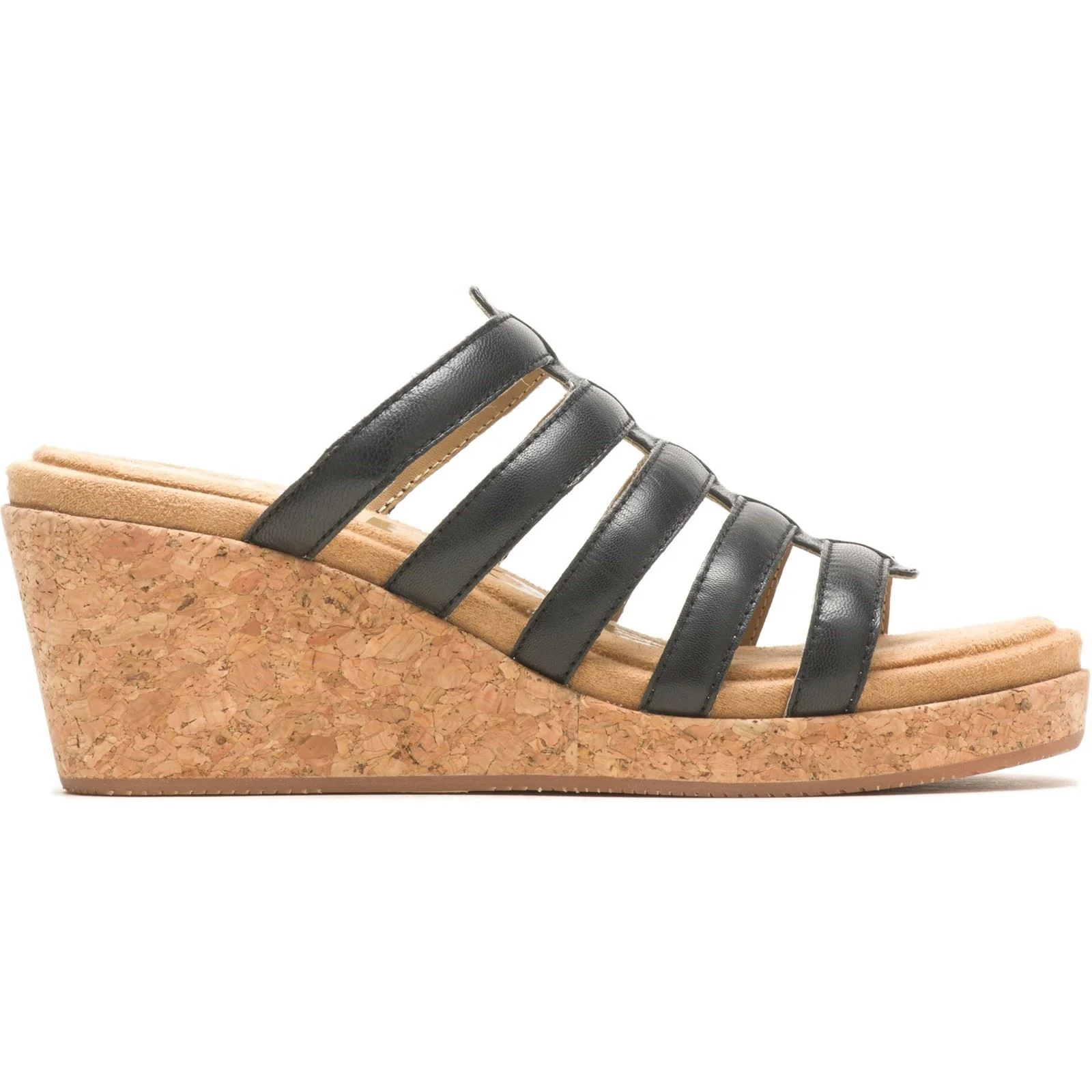 Hush Puppies Willow Slide Leather Women's Black Wedges - Image 5