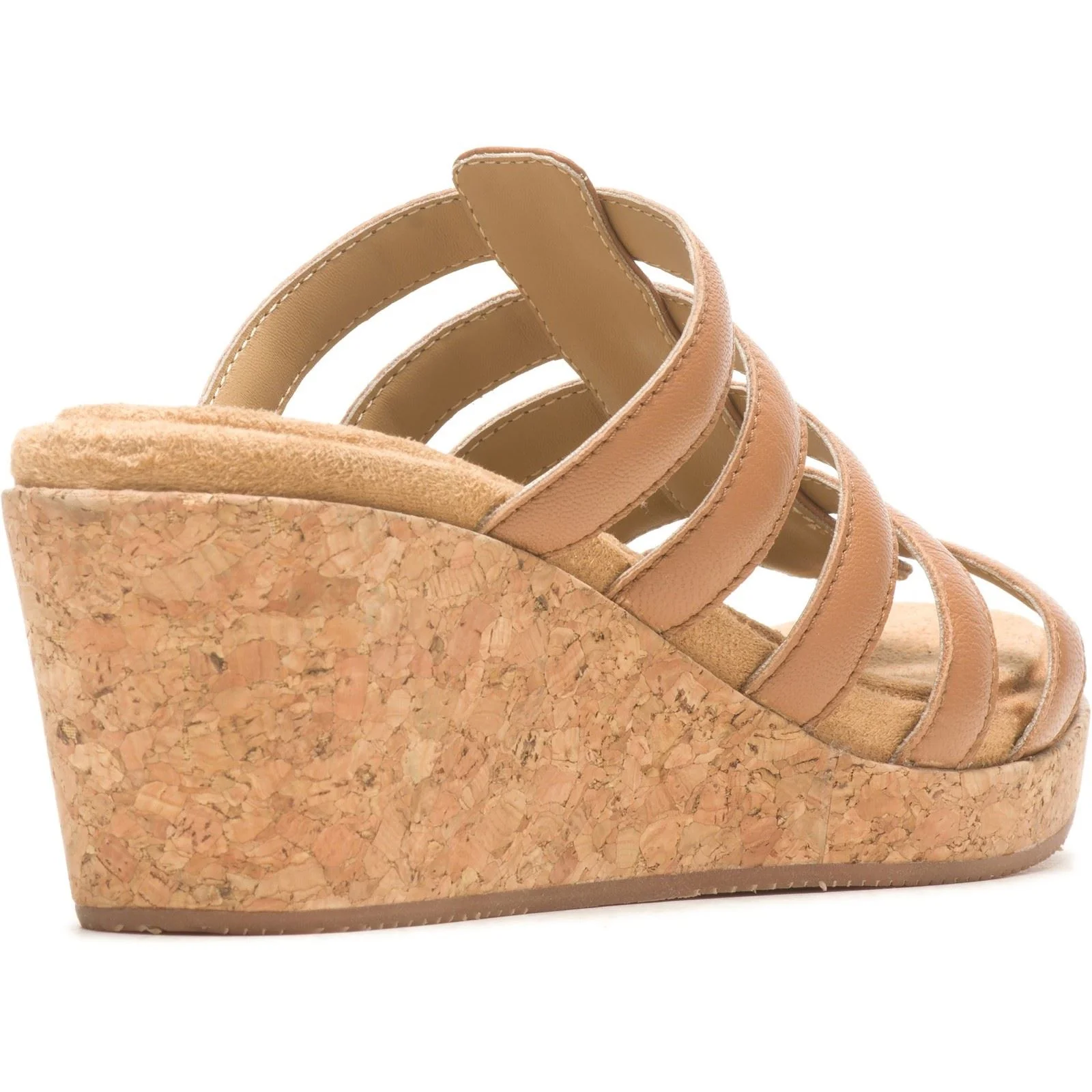 Hush Puppies Willow Slide Leather Women's Tan Wedges - Image 2