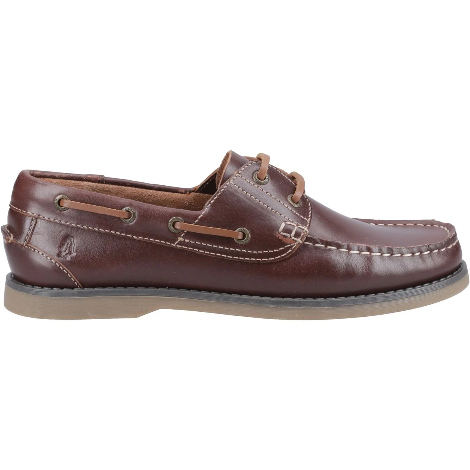 Hush Puppies Wilson Leather Men's Brown Boat Shoes - Image 5