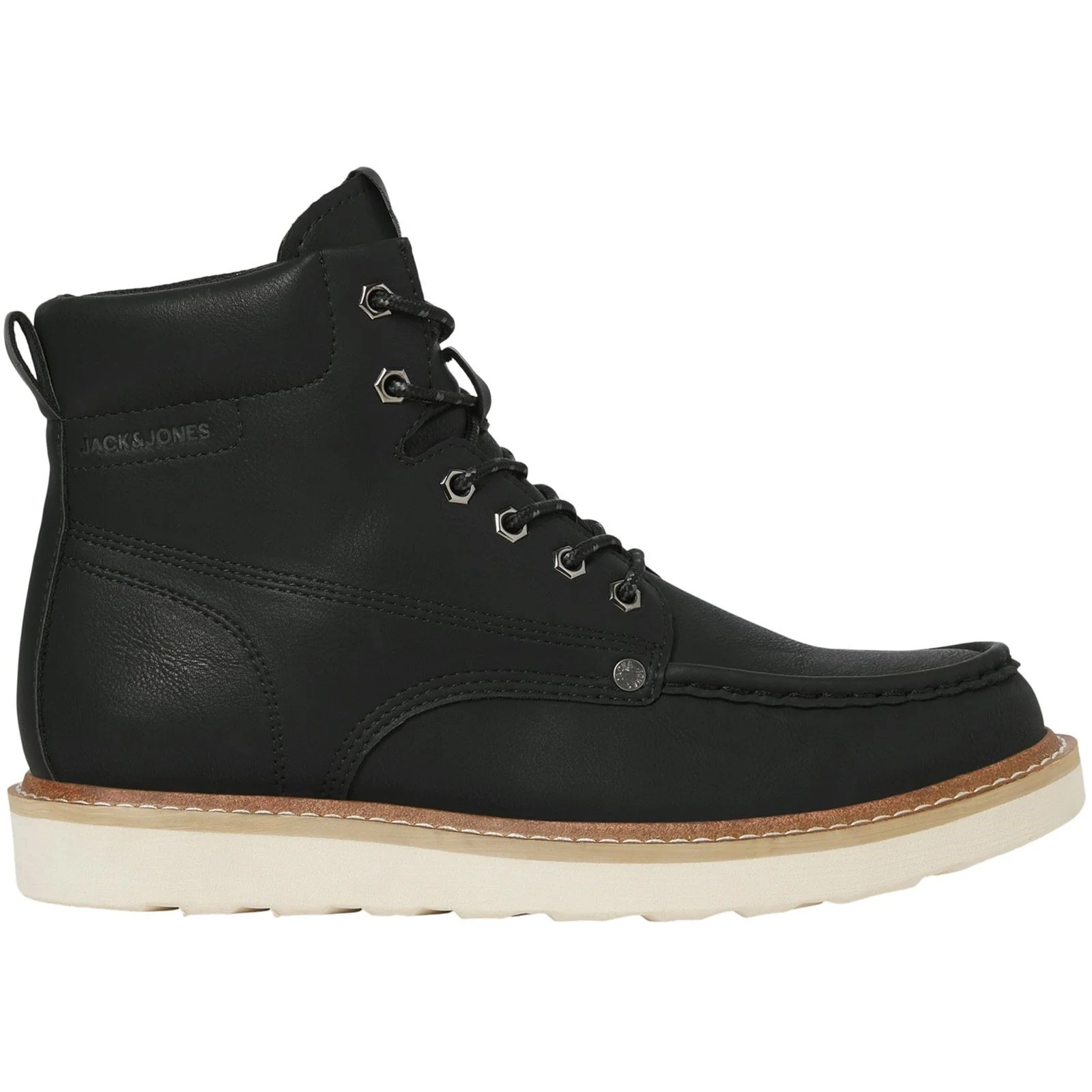 Jack & Jones Archway Moc Polyurethane Men's Anthracite Ankle Boots - Image 4