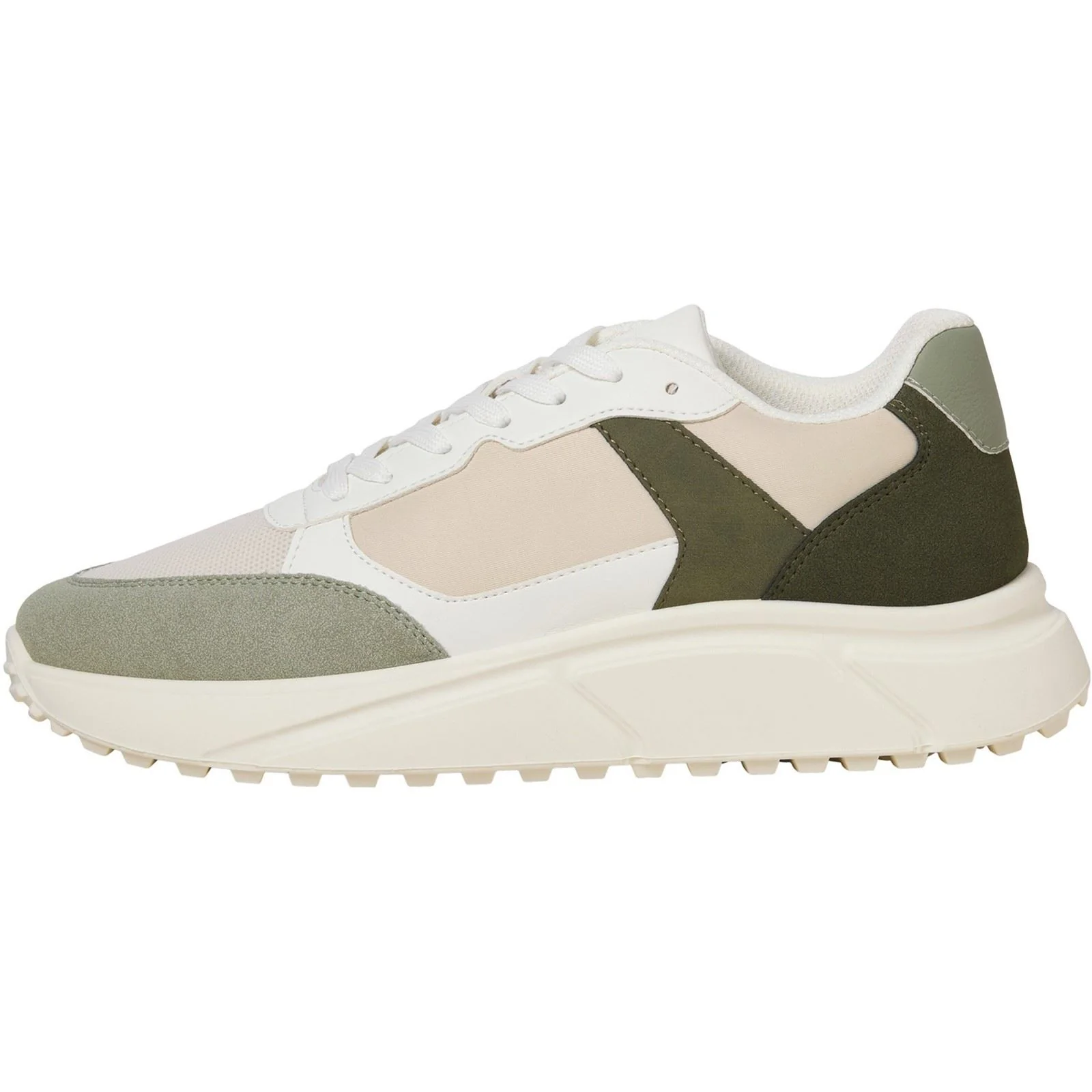 Jack & Jones Aspire Runner Polyurethane Men's White Seagrass / Bronze Green Trainers - Image 4