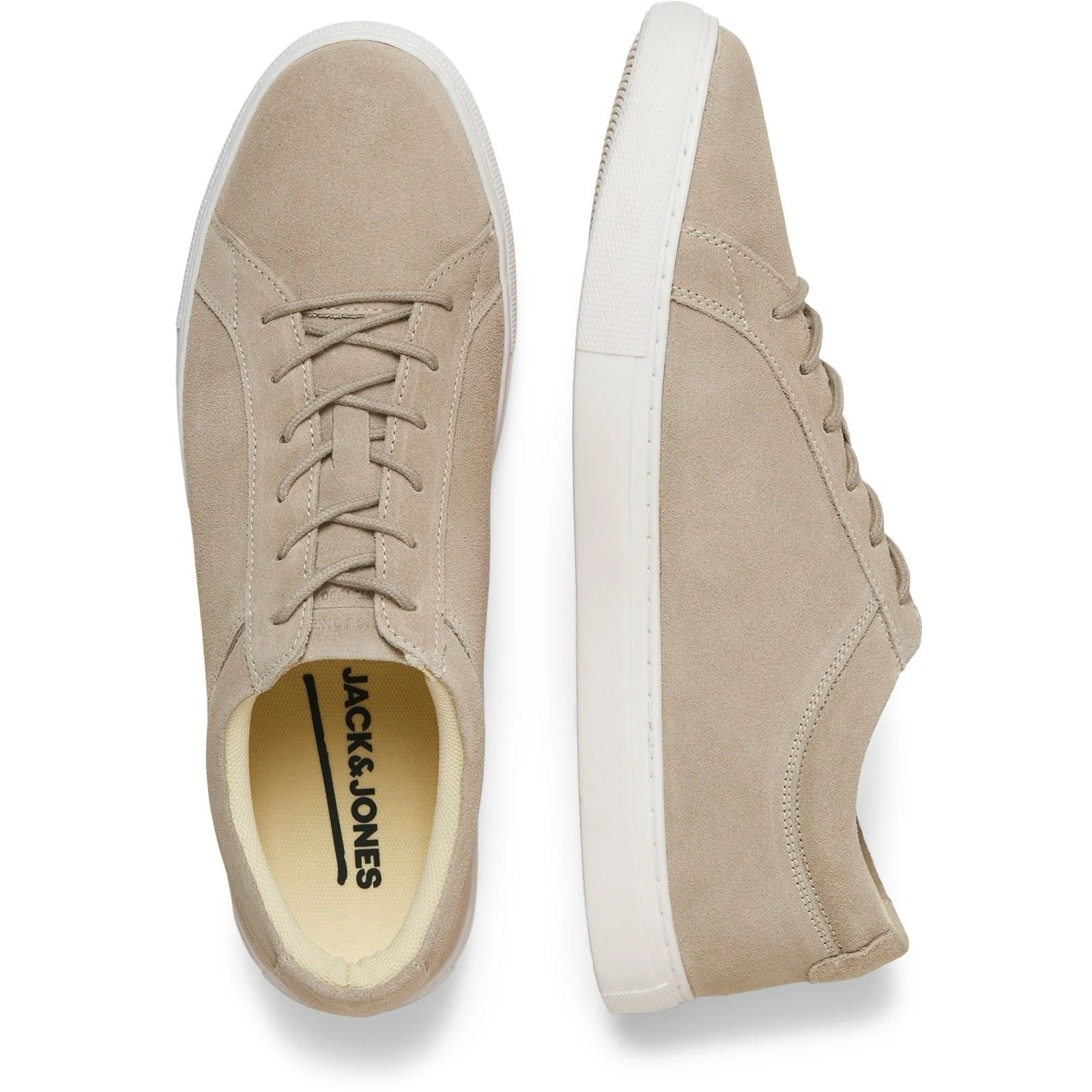 Jack & Jones Galaxy Suede Suede Men's Plaza Taupe Trainers - Image 3