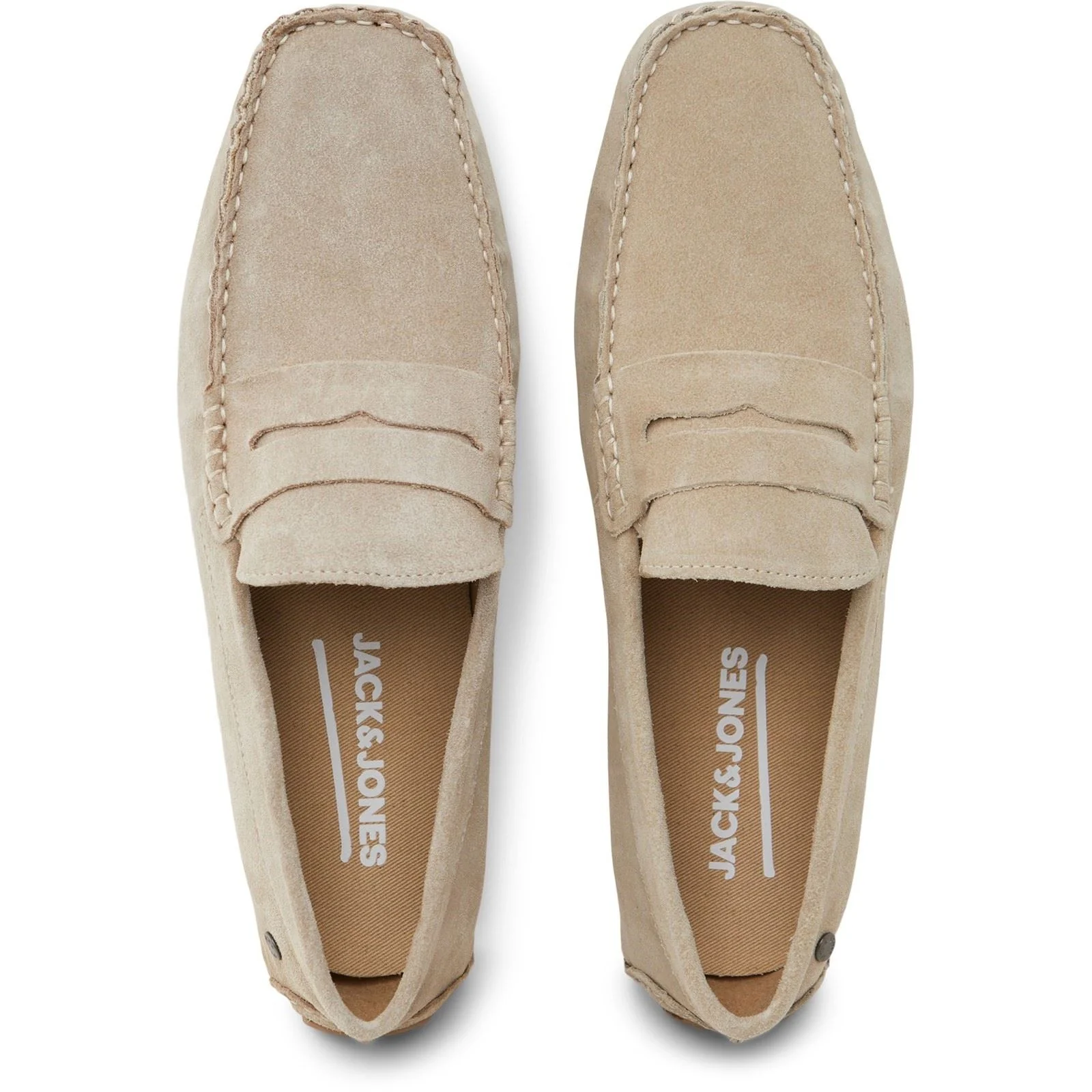 Jack & Jones Jensen Suede Men's Moonbeam Loafers - Image 2