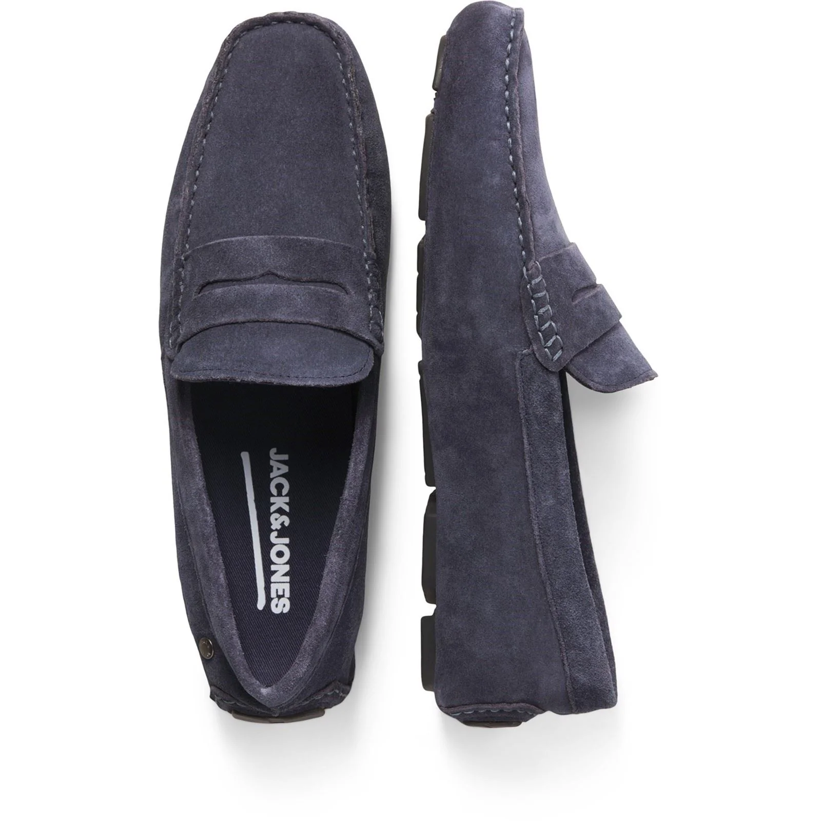 Jack & Jones Jensen Suede Men's Navy Blazer Loafers - Image 2