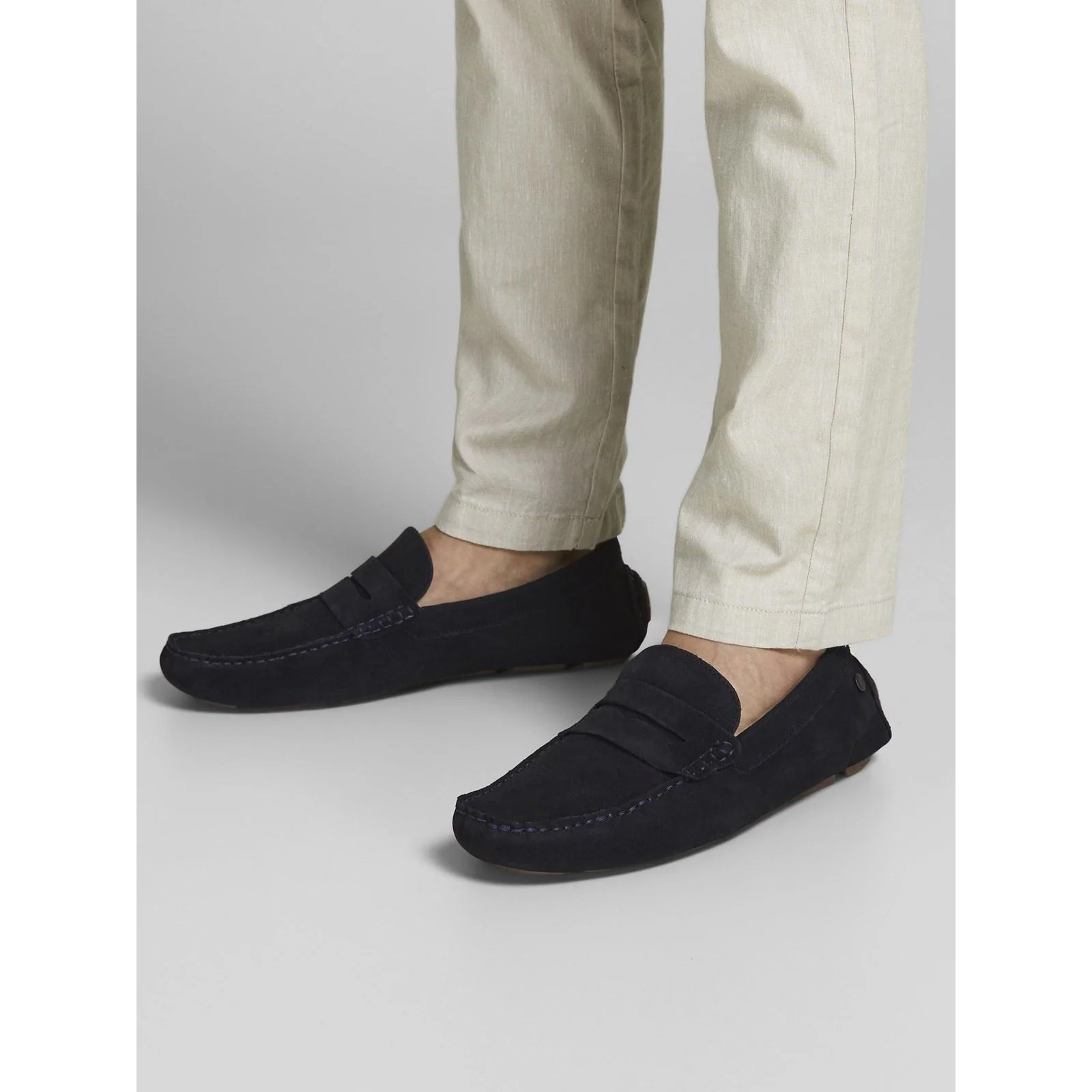 Jack & Jones Jensen Suede Men's Navy Blazer Loafers - Image 7