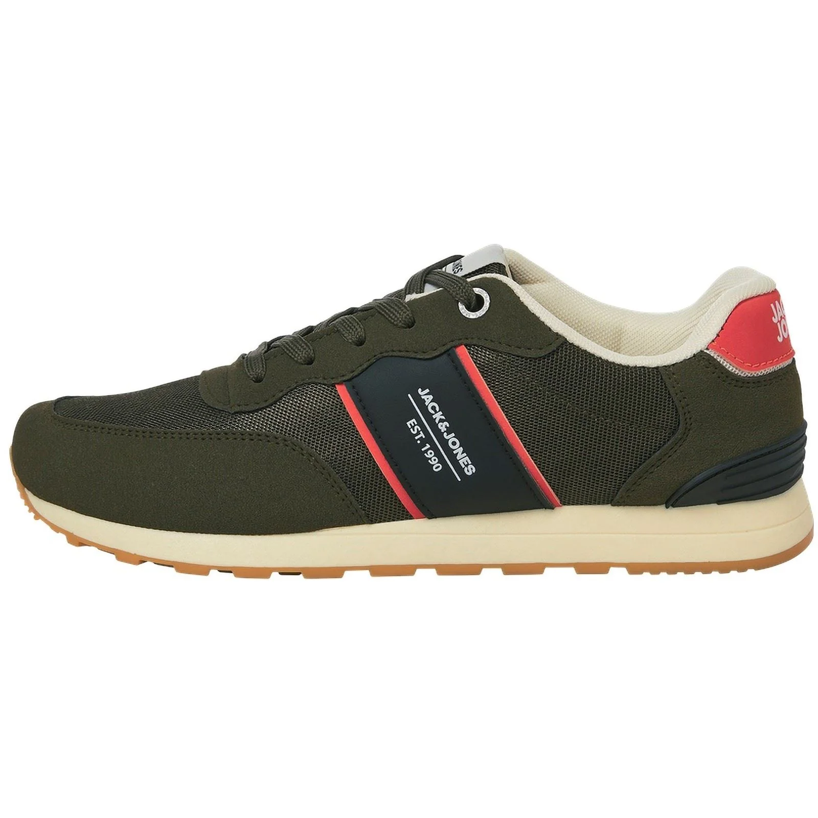 Jack & Jones Spirit Runner Polyurethane Men's Olive Night Trainers - Image 4