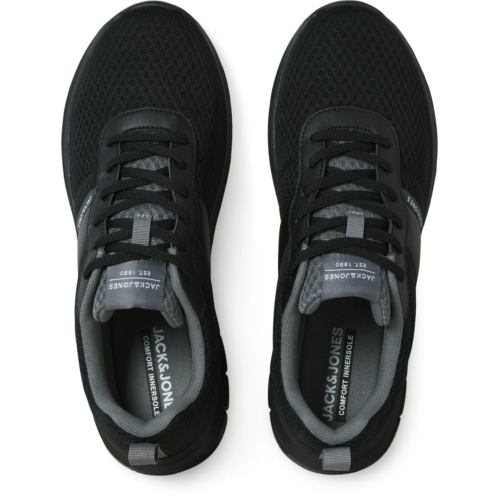 Jack & Jones Taylor Mesh Polyurethane Men's Black Standard Trainers - Image 2