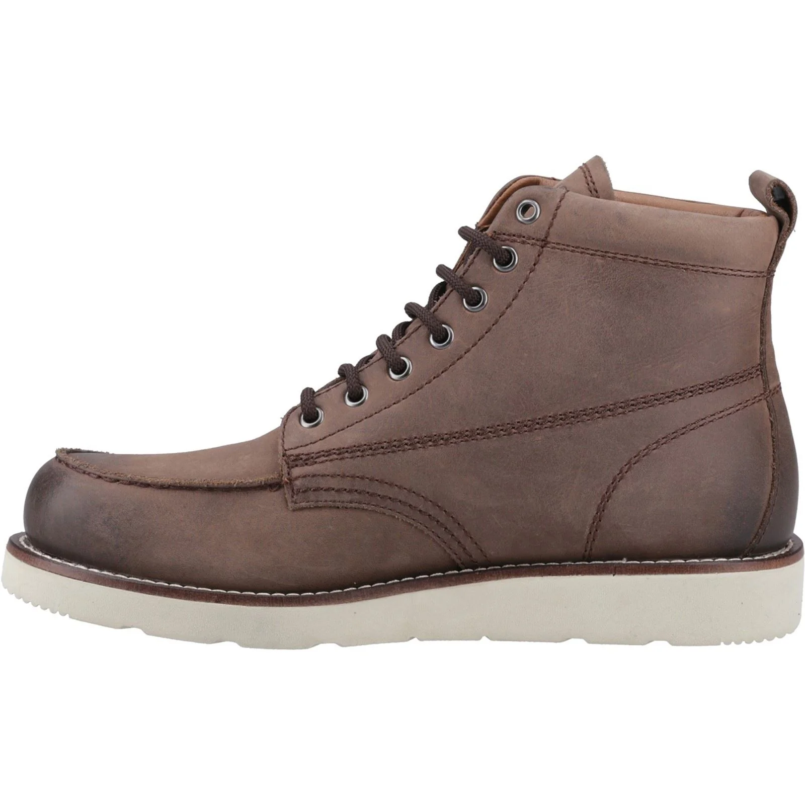 Jack & Jones Toronto Leather Men's Brown Stone Ankle Boots - Image 4