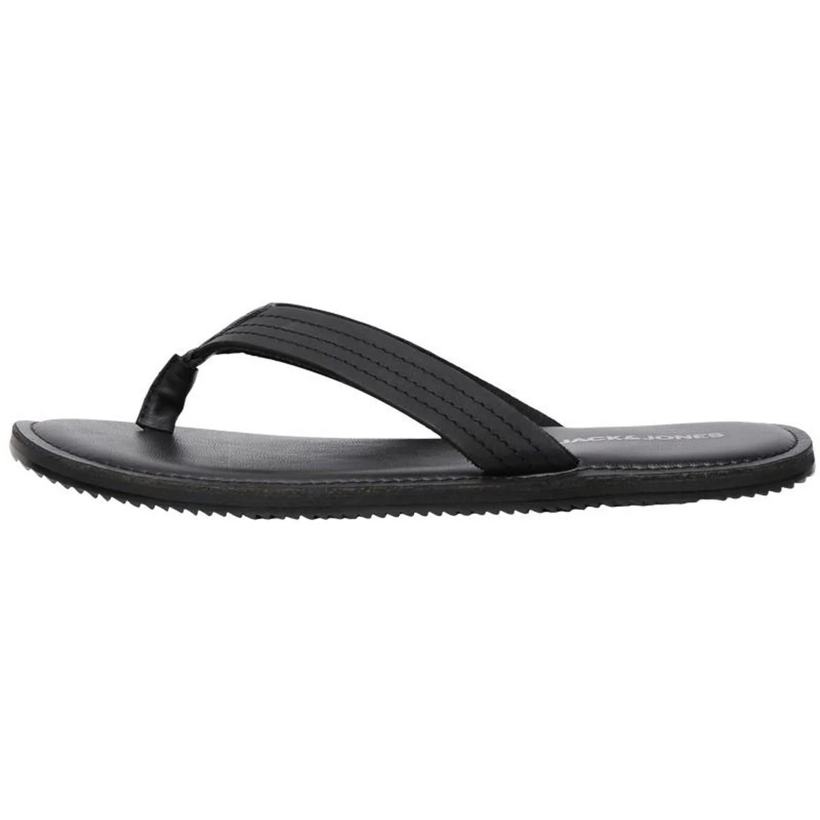 Jack & Jones Washton Leather Men's Anthracite Flip Flops - Image 3