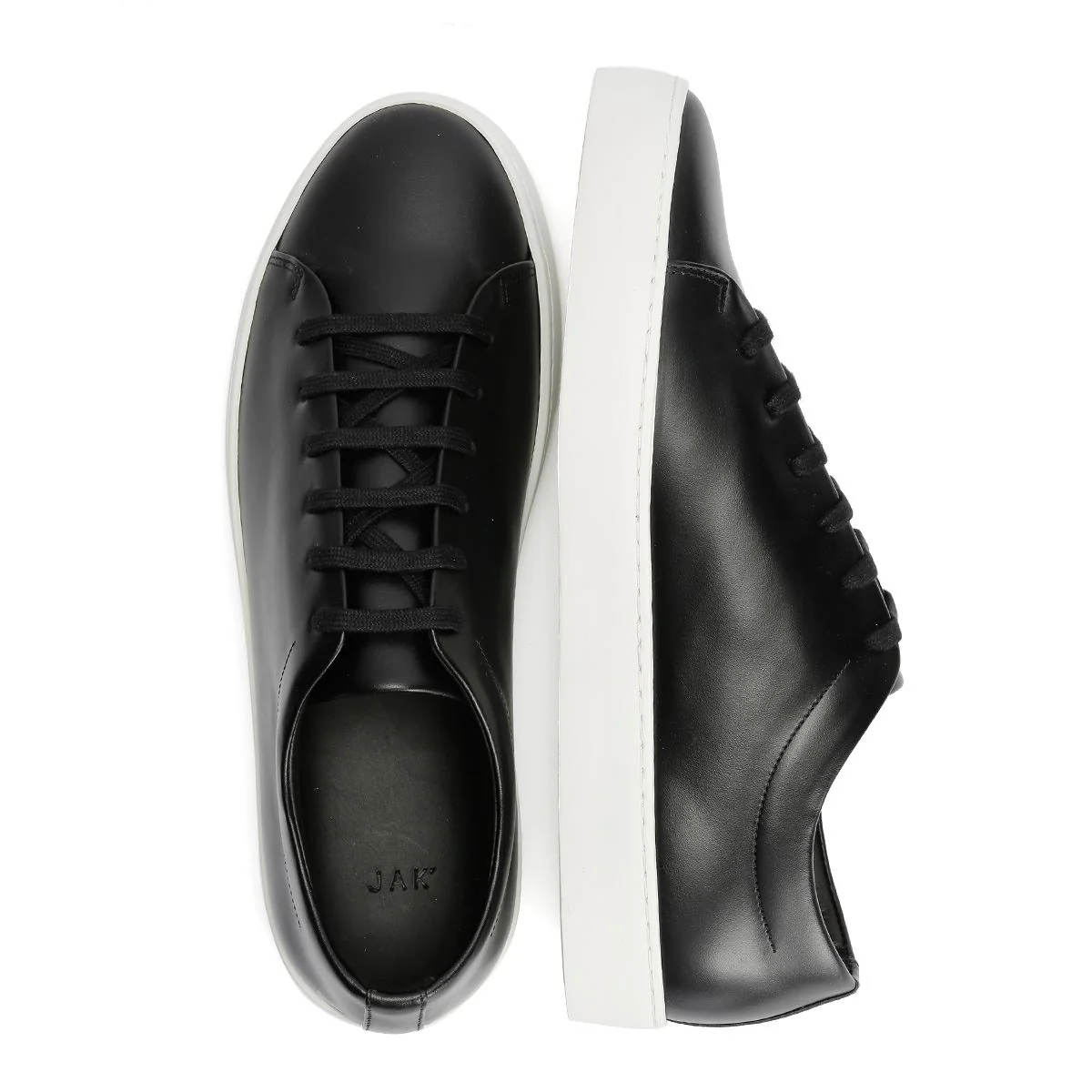 JAK Royal Leather Men's Black Trainers - Image 8
