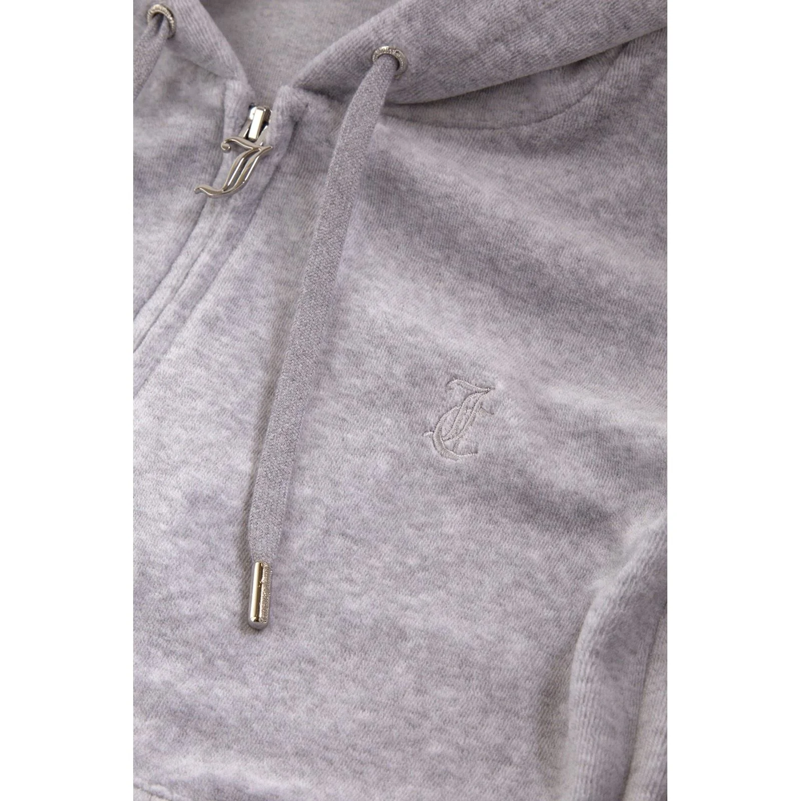 Juicy Couture Robertson Classic Jacket Polyester Women's Silver Hooded Sweatshirt - Image 4