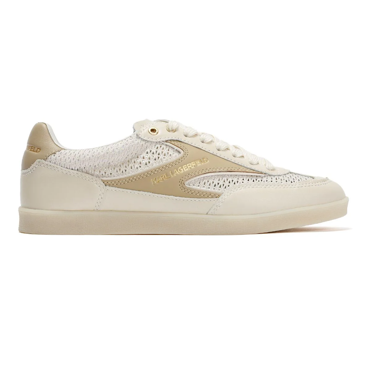 Karl Lagerfeld Kandidate Mesh Mix Women's Cream Trainers - Image 5