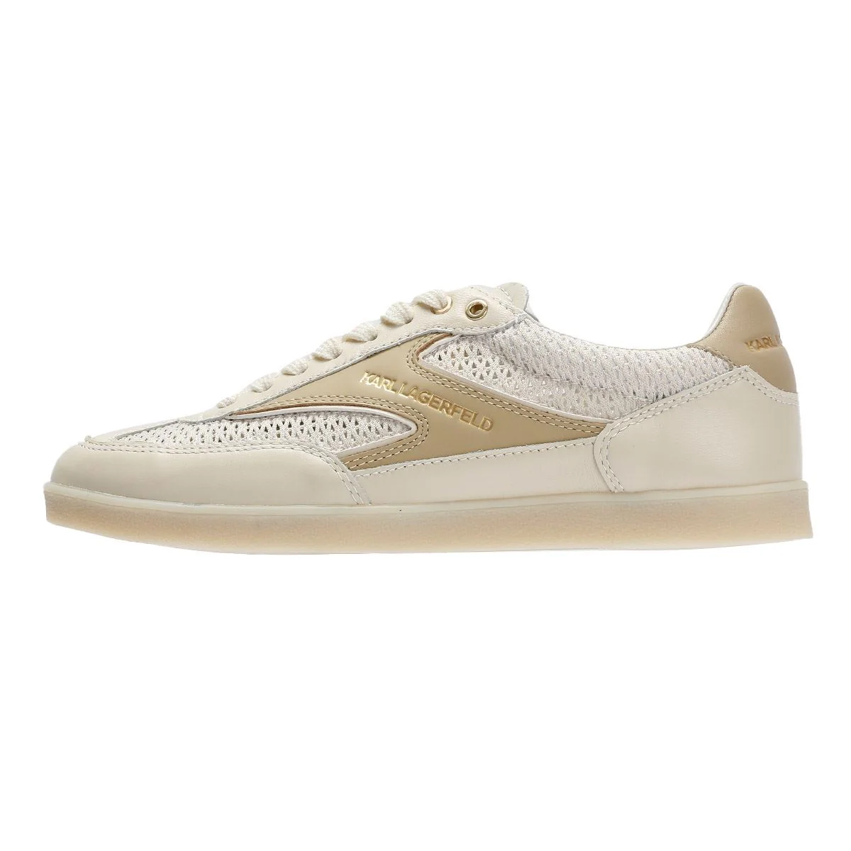 Karl Lagerfeld Kandidate Mesh Mix Women's Cream Trainers - Image 6