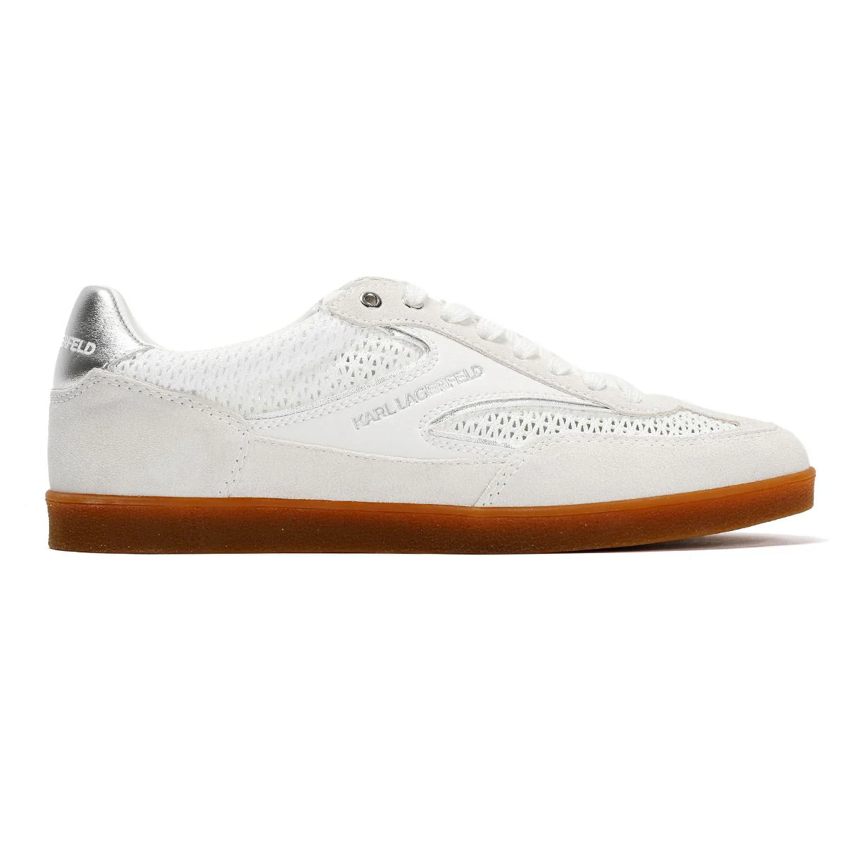 Karl Lagerfeld Kandidate Mesh Mix Women's White Trainers - Image 5