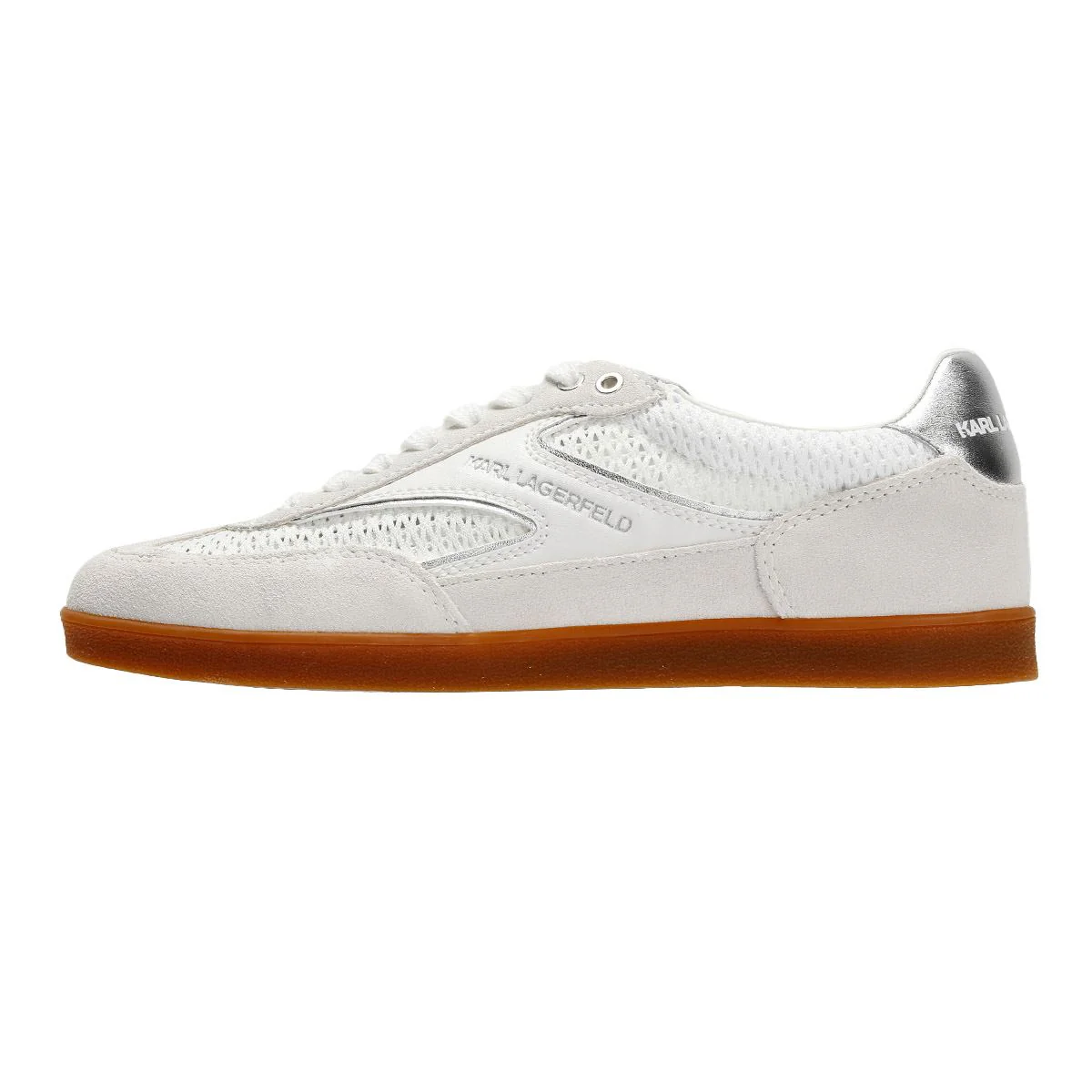 Karl Lagerfeld Kandidate Mesh Mix Women's White Trainers - Image 6