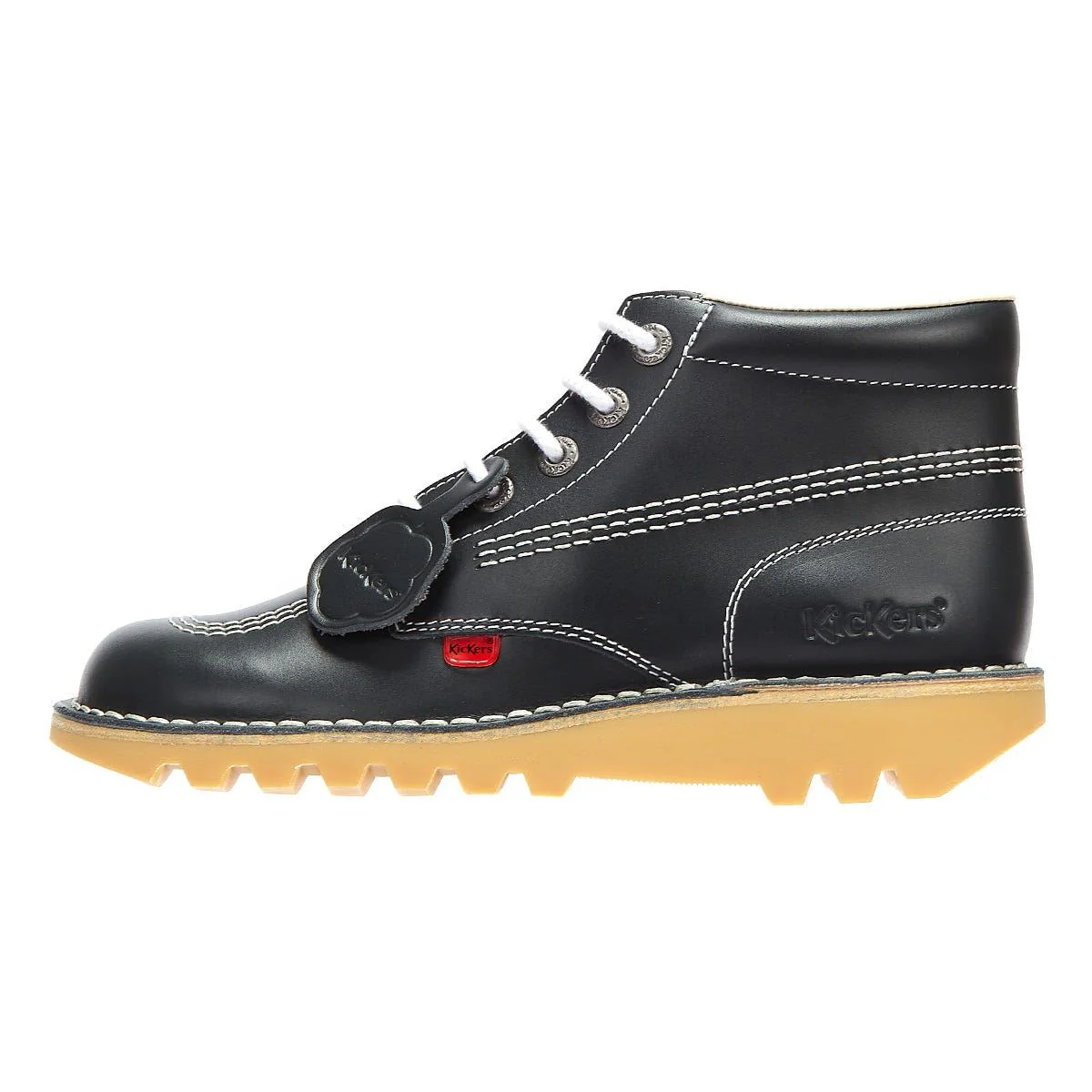 Kickers Kick Hi Core Leather Men's Navy/Natural Boots - Image 7