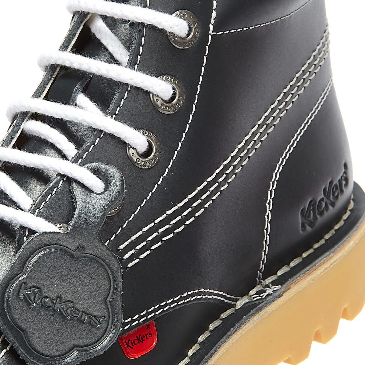 Kickers Kick Hi Core Leather Men's Navy/Natural Boots - Image 8