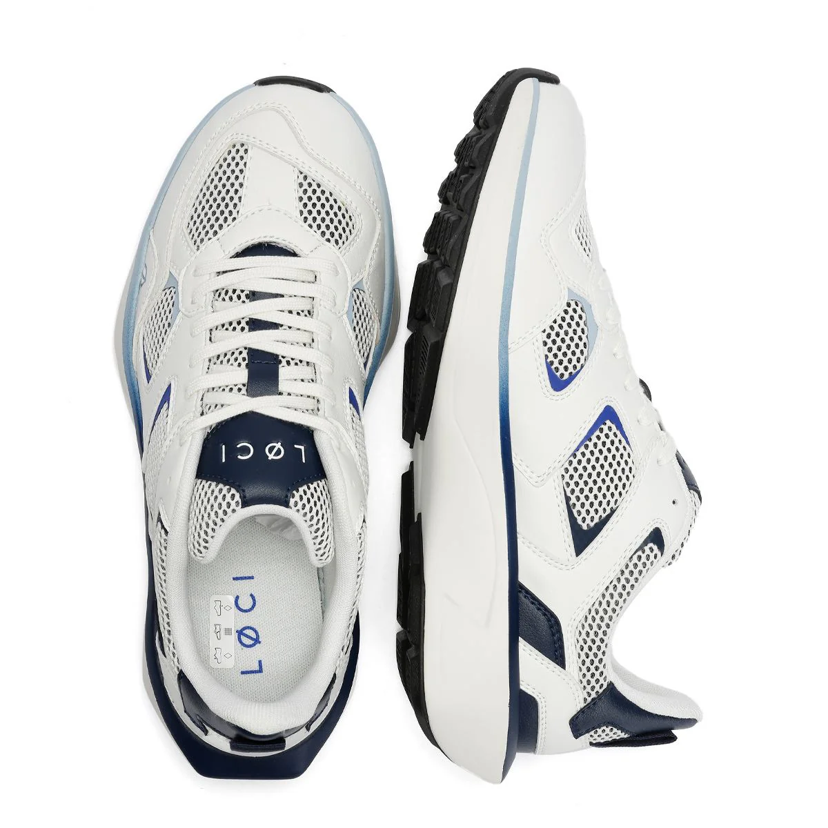 LØCI VØLT White/Navy/Blue Trainers - Image 8