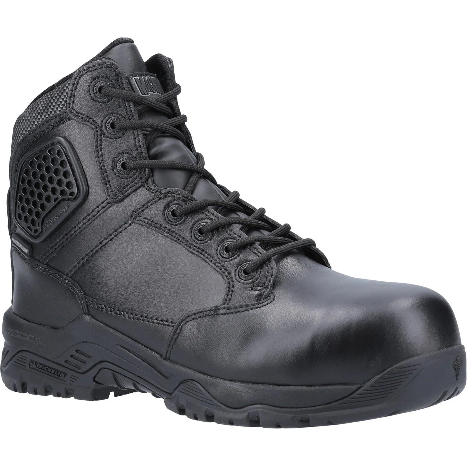 Magnum Strike Force 6.0 Side-Zip CT CP WP Uniform Safety Boot in Black