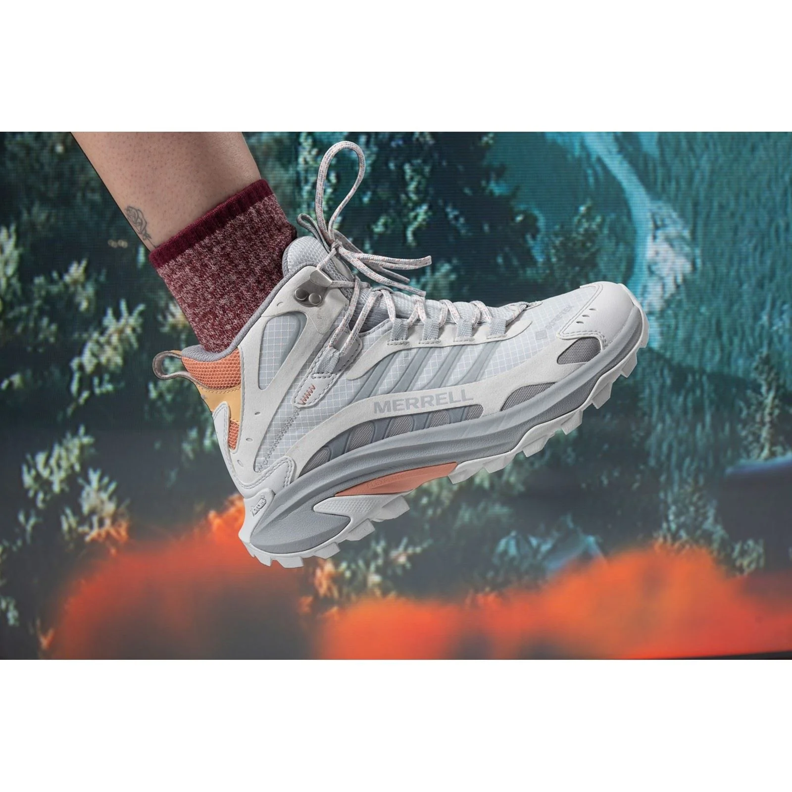 Merrell Moab Speed 2 Mid GORE-TEX Women's Vapor Grey Hiking Boots - Image 9
