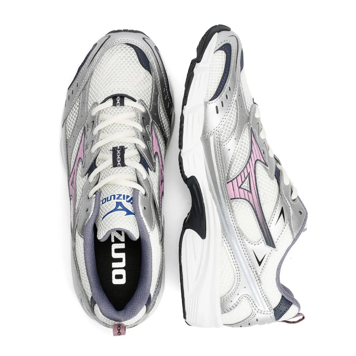 Mizuno MXR Sport Snow White/Lilac/Silver Trainers - Image 8
