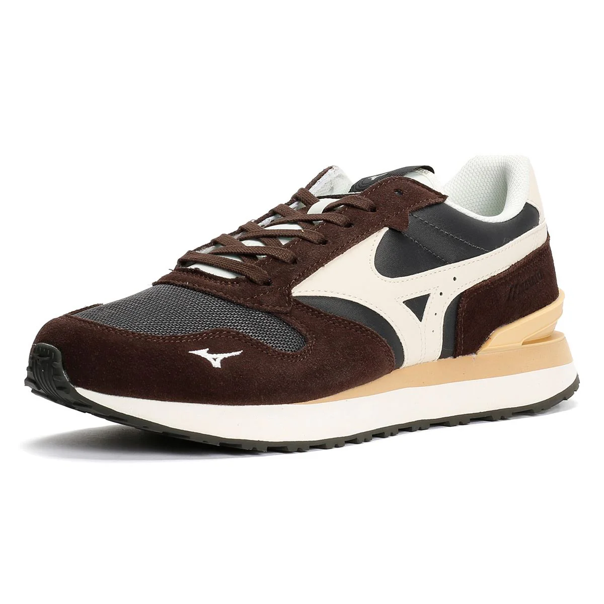 Mizuno RB87 Suede Black Sand/Summer Sand/Mole Trainers - Image 3