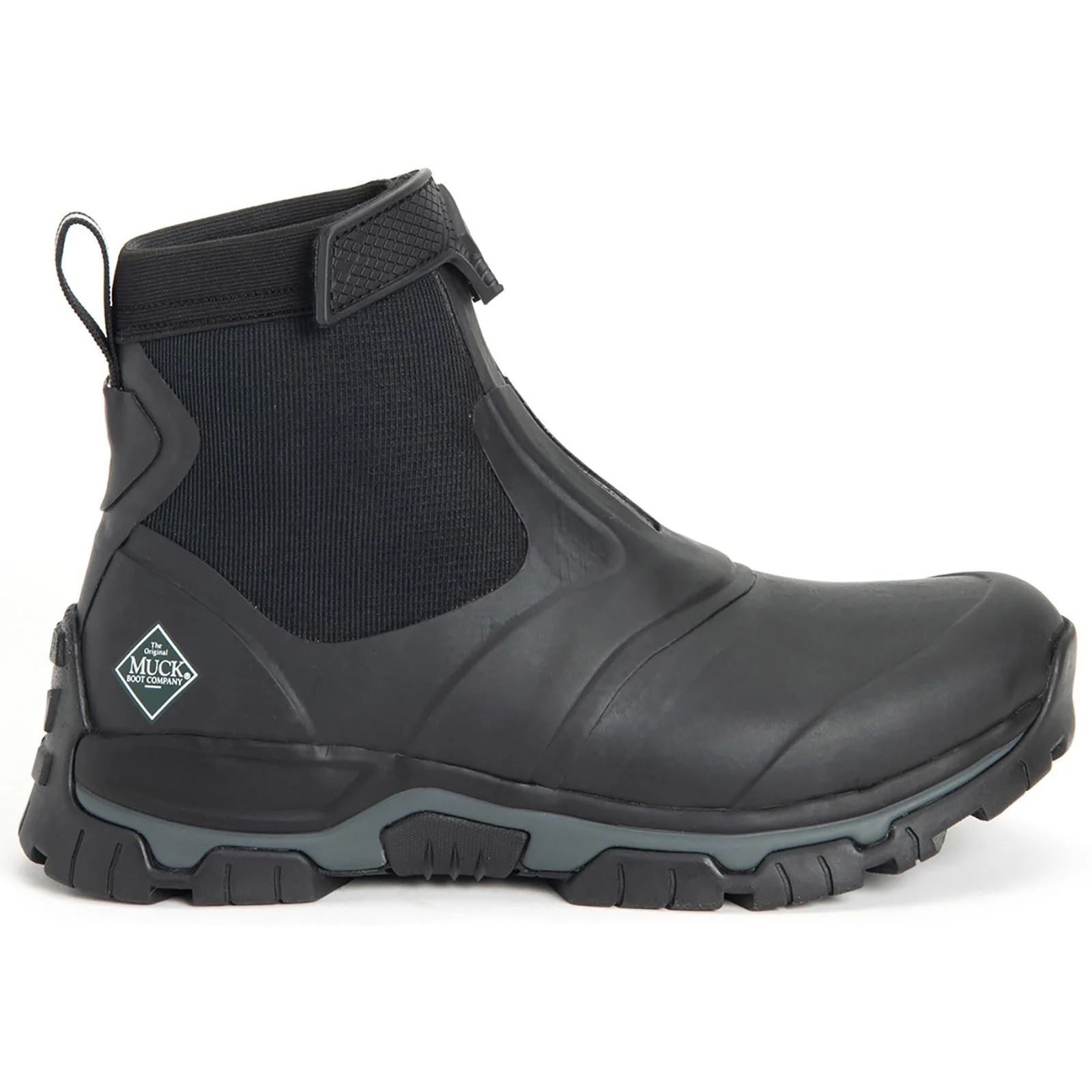 Muck Boots Men's Apex Mid Zip Wellingtons in Black/Dark Shadow - Image 6