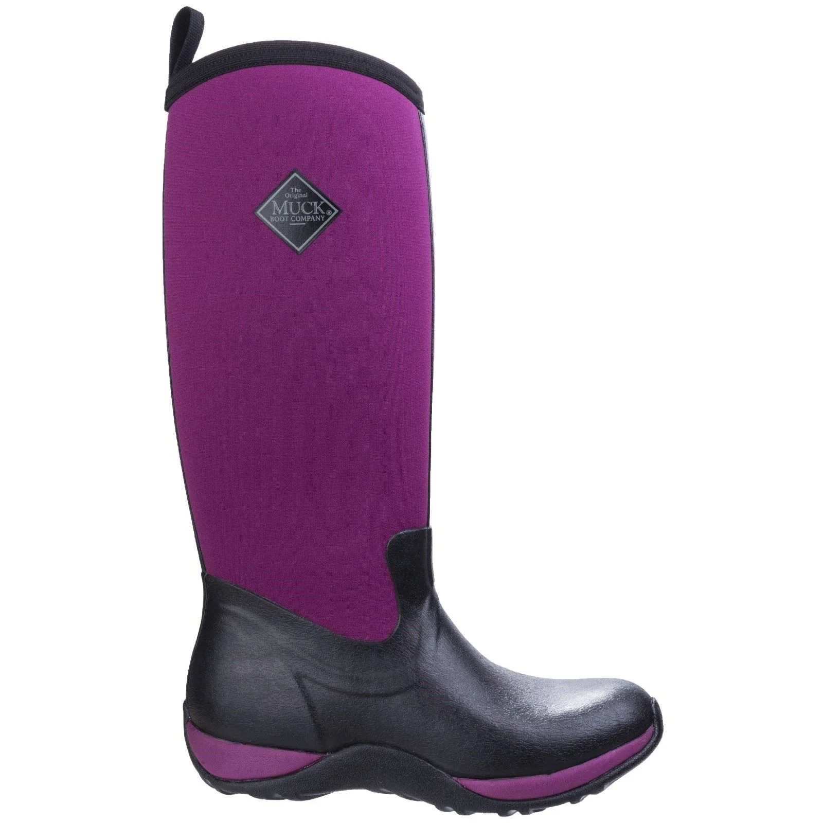 Muck Boots Women's Arctic Adventure Pull On Wellington Boot in Black/Maroon - Image 3