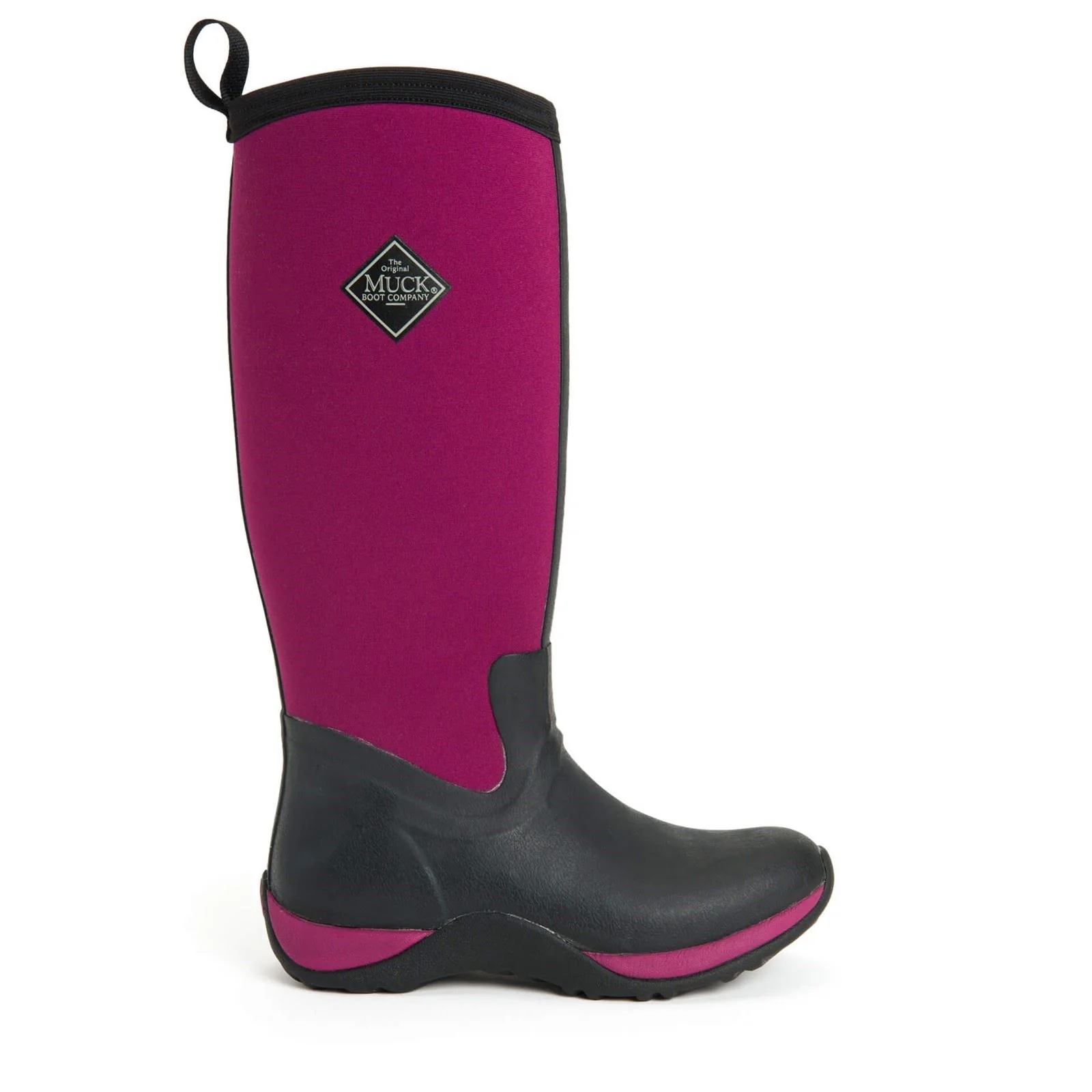 Muck Boots Women's Arctic Adventure Pull On Wellington Boot in Black/Maroon - Image 5