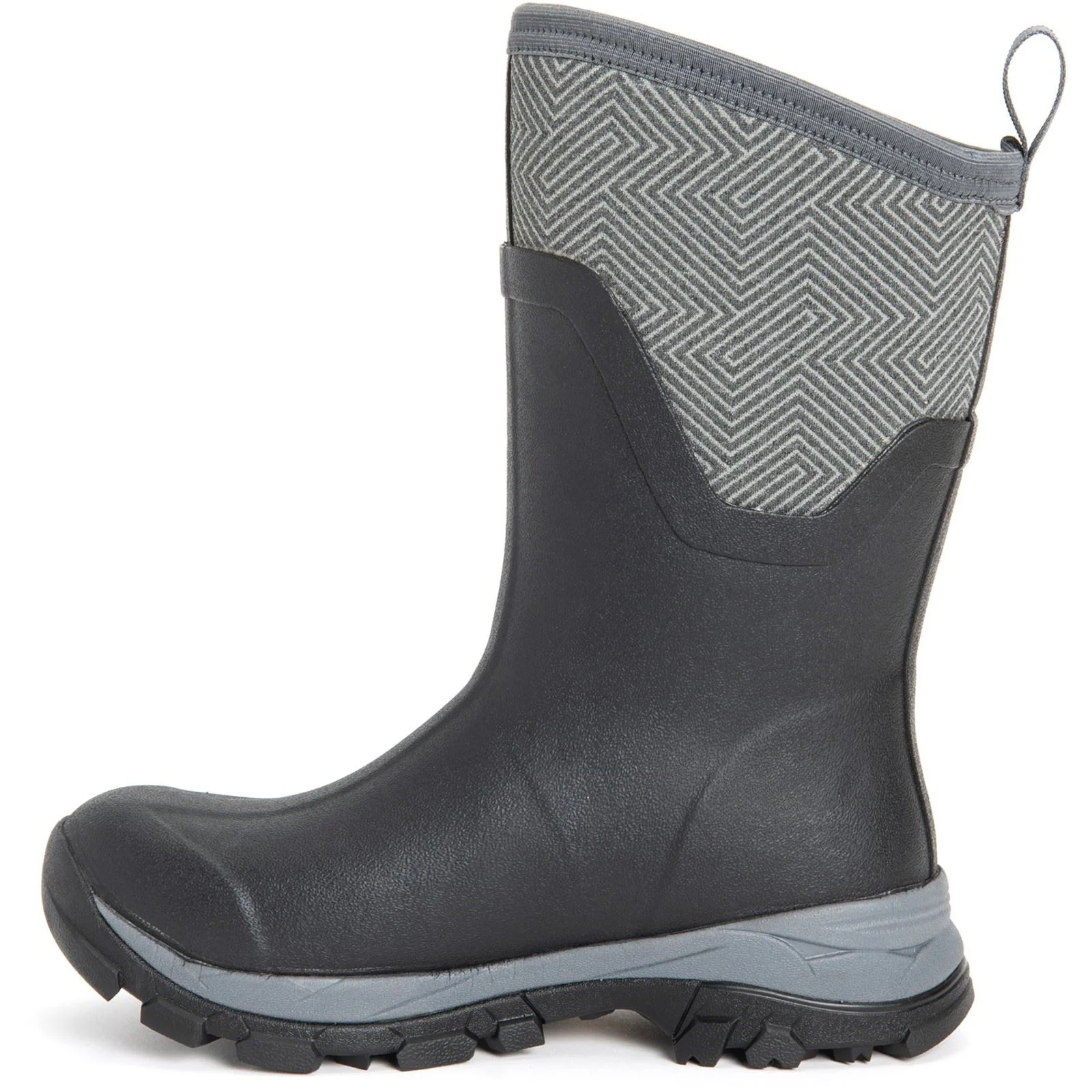 Muck Boots Women's Arctic Ice Mid Wellingtons in Black/Grey Geometric - Image 7